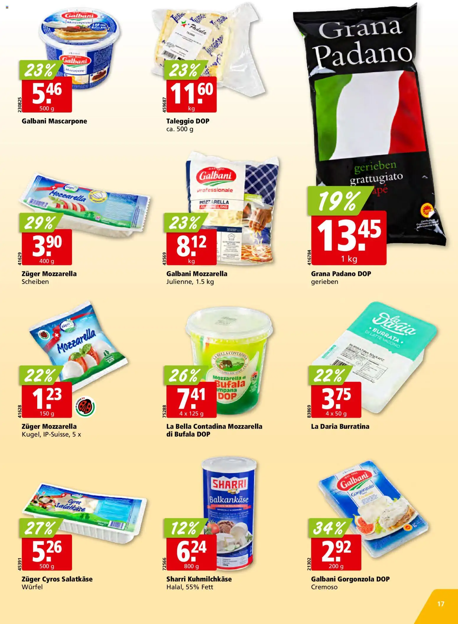 Aligro aktionen Schlieren, Gossau SG, Frauenfeld, Rapperswil-Jona, Sargans, Bern, Brüttisellen, Pratteln, Emmen, Spreitenbach – gültig ab 23.03.2026 | Seite: 17 | Produkte: Mascarpone, Fennikel