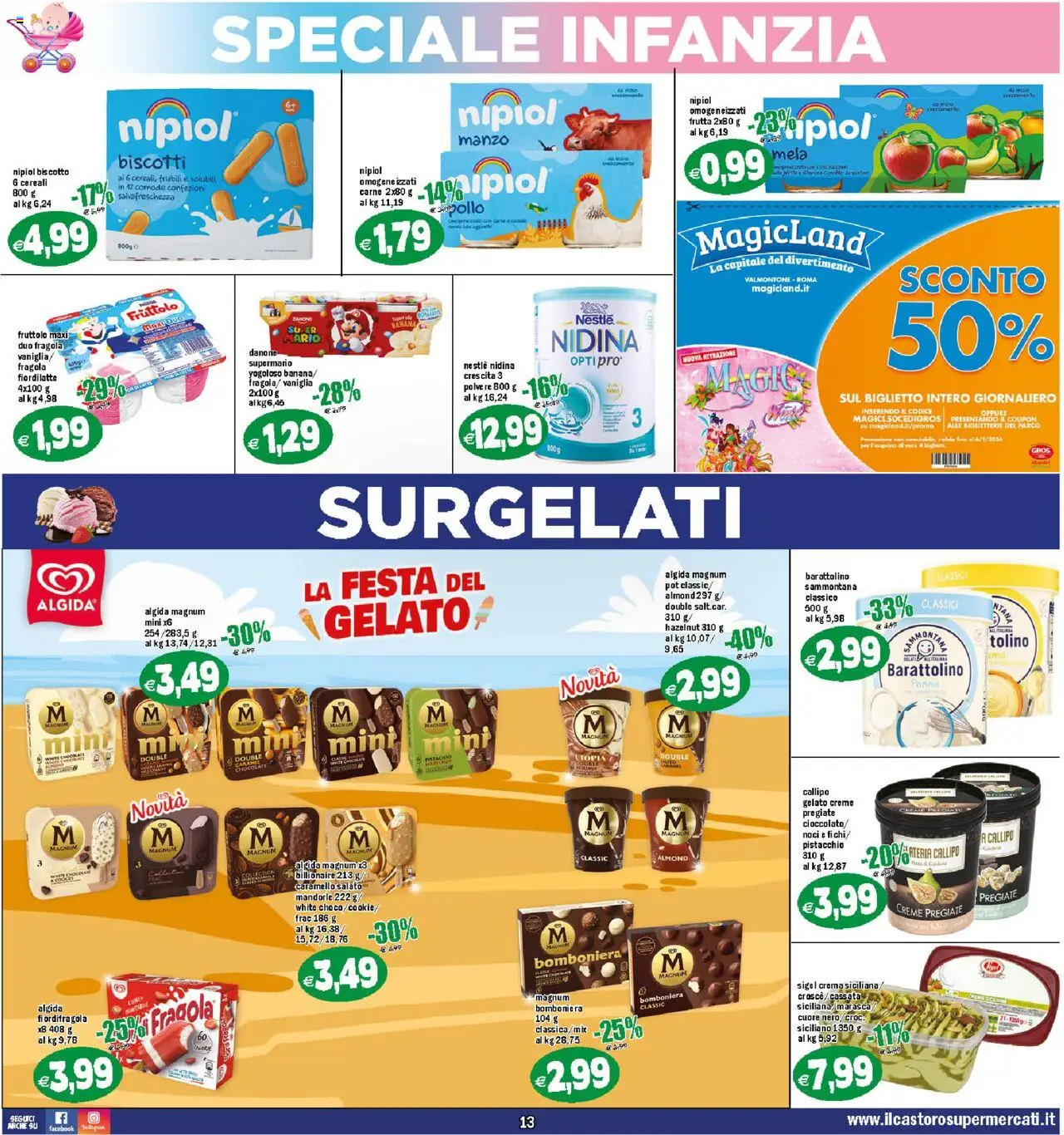 Volantino Il Castoro del 18.08.2025 | Pagina: 13 | Prodotti: Crema, Manzo, Panna, Noci
