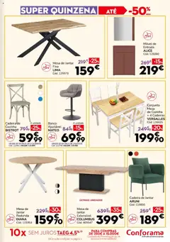 Conforama folheto │ válido de 11.09.2025 | Página: 5 | Produtos: Cadeiras, Banco, Cadeira, Mesa de jantar