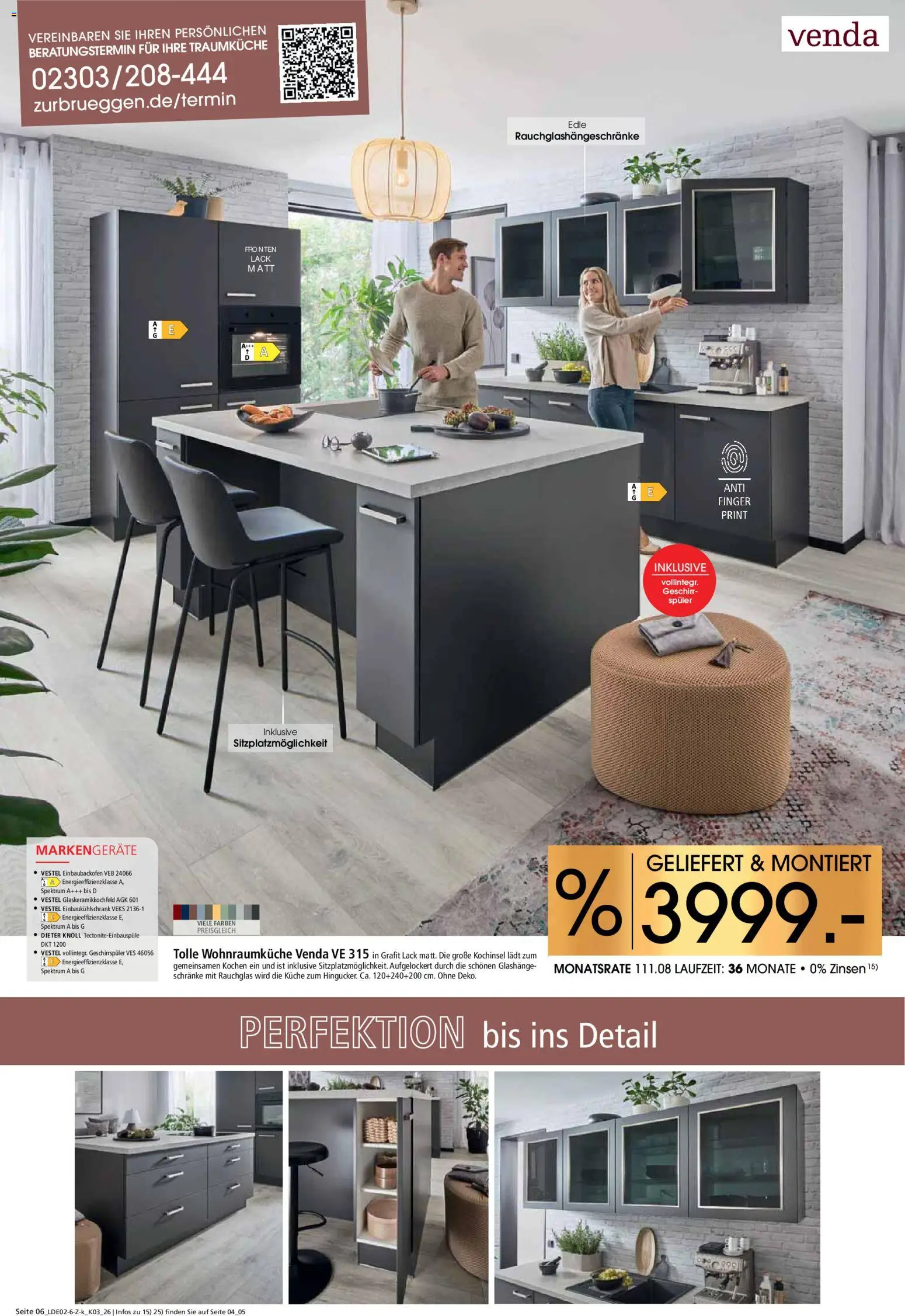 Zurbrüggen Küchen für Ihr Zuhause – gültig ab 22.02.2026 | Seite: 6 | Produkte: Geschirrspüler, Küche