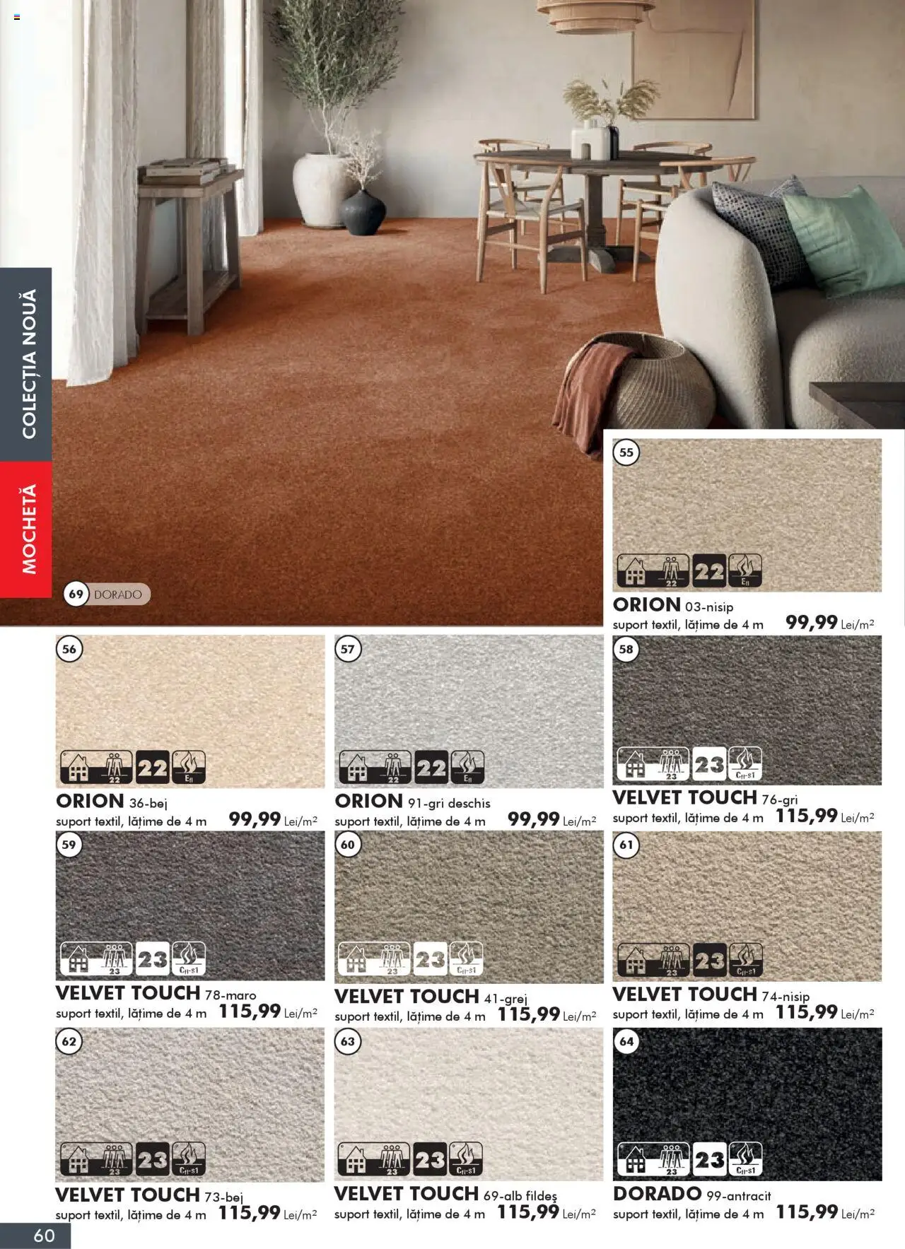 Noul catalog Diego – valabil de la 01.10.2025 | Pagină: 60 | Produse: Mochetă