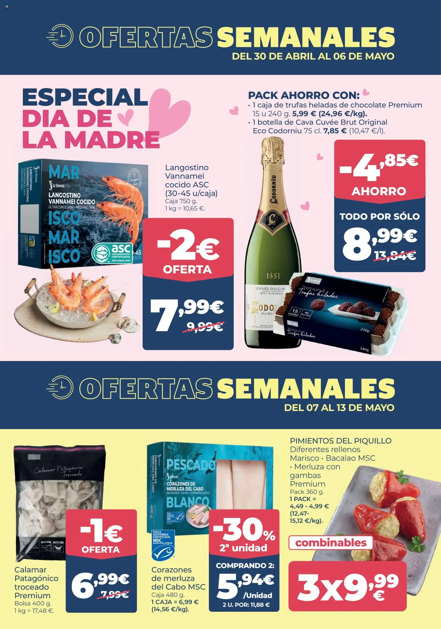 La Sirena folleto │ válido desde el 23.04.2026 | Página: 3 | Productos: Pescado, Bolsa, Caja, Langostino