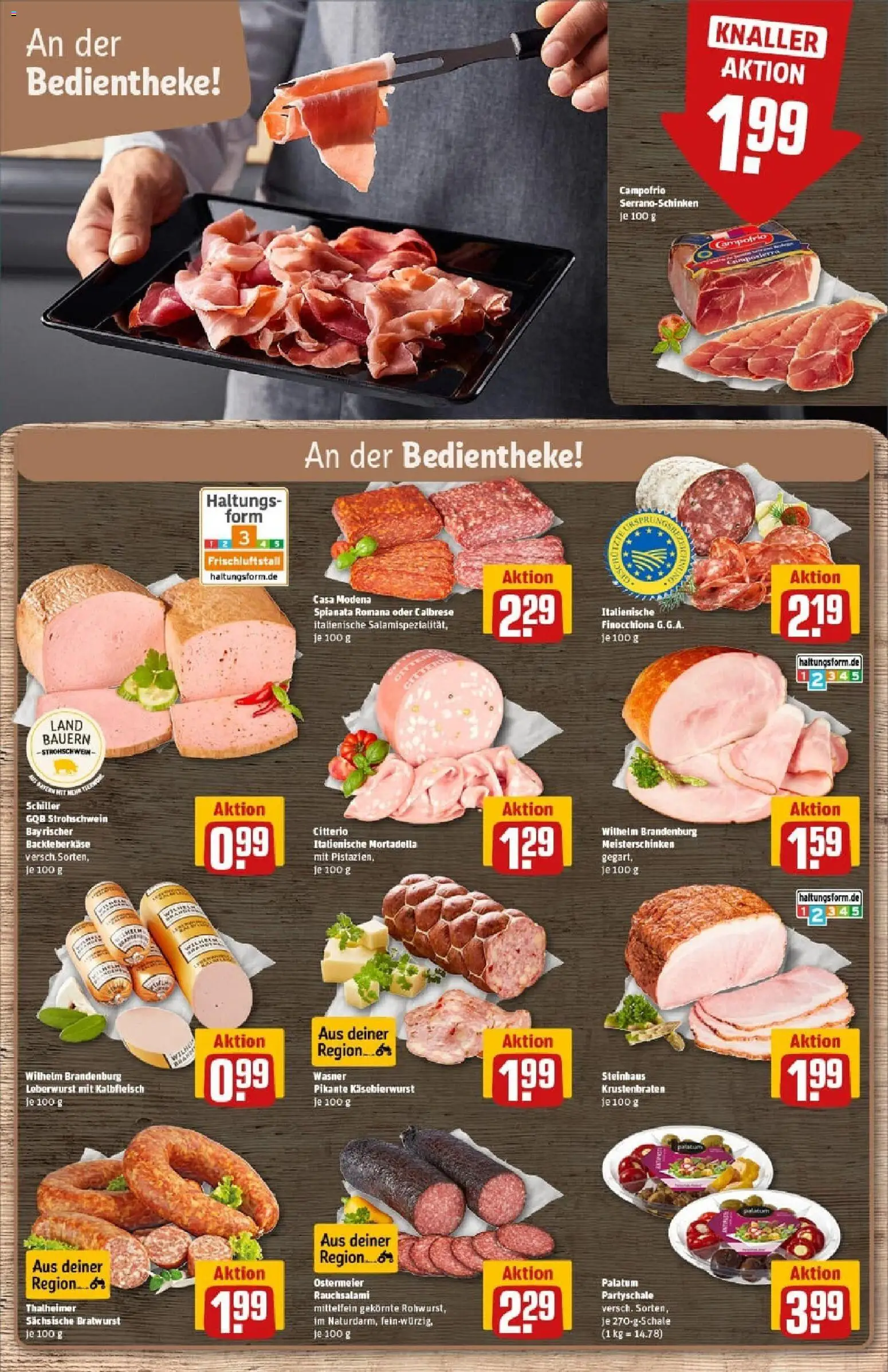 Rewe prospekt Dachau	 – gültig ab 26.10.2025 | Seite: 14 | Produkte: Bratwurst, Krustenbraten, Pistazien, Salami