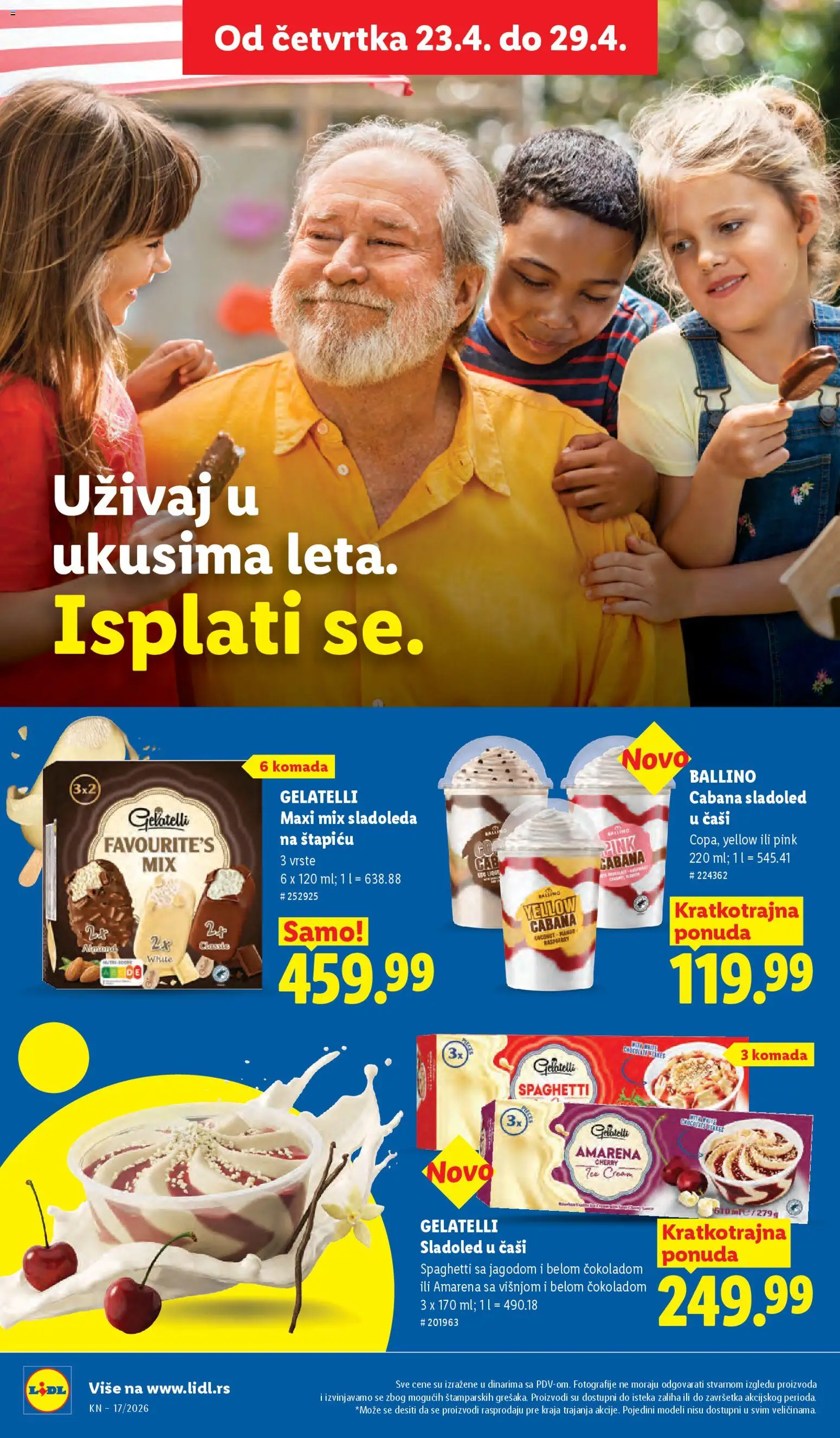 Lidl katalog - važi od 23.04.2026 | Strana: 48 | Proizvode: Sladoled