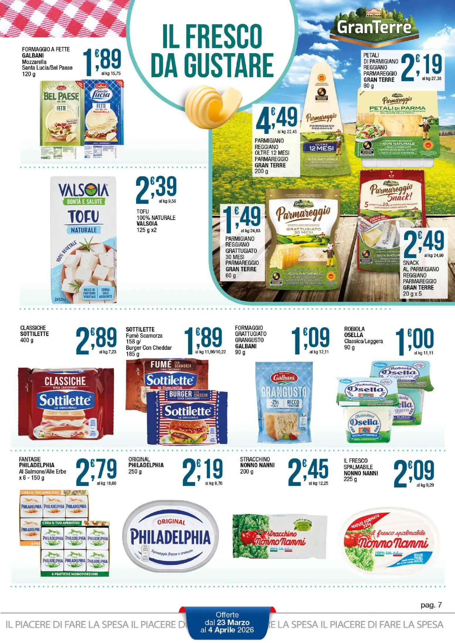 Volantino Sidis del 23.03.2026 | Pagina: 7 | Prodotti: Stracchino, Parmigiano, Robiola, Aperitivo