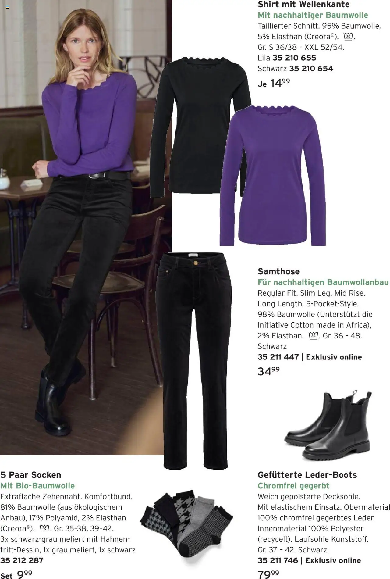 Prospekt Tchibo Winter chic – gültig ab 15.10.2025 | Seite: 9 | Produkte: Shirt, Socken