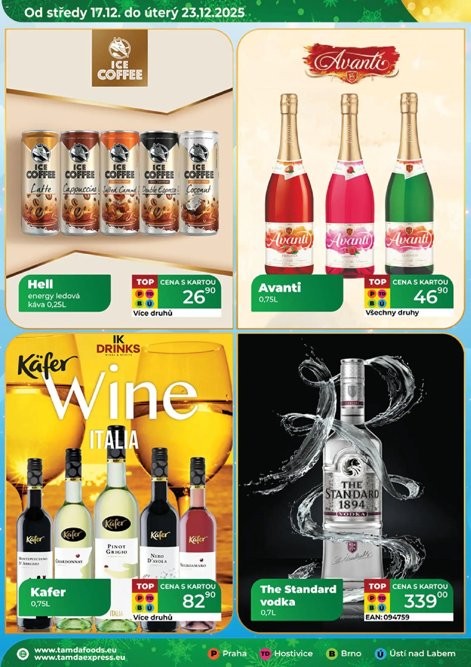 Tamda Foods leták od 17.12.2025 | Strana: 24 | Produkty: Káva, Vodka, Avanti, Pinot Grigio