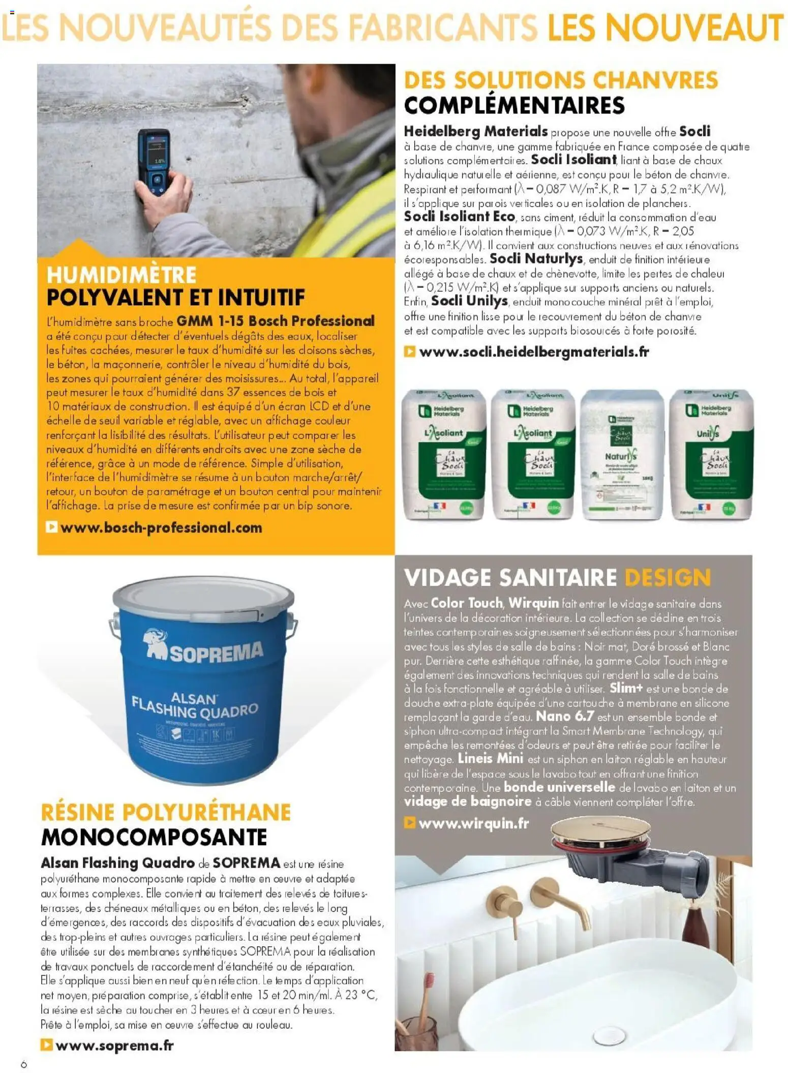 {H1} | Page: 6 | Produits: Base, Brosse, Douche, Cartouche