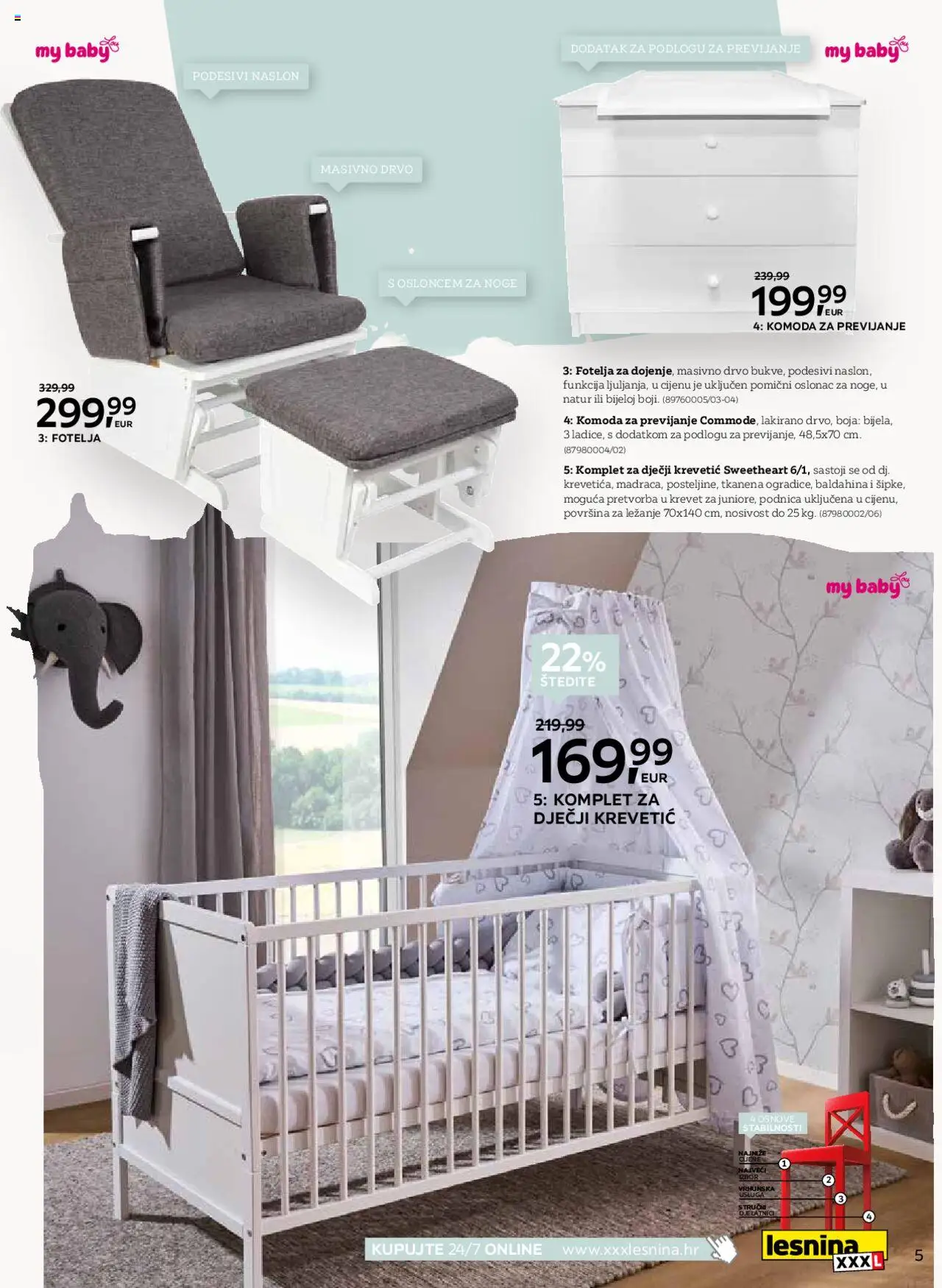 Lesnina katalog | vrijedi od 02.09.2025 | Stranica: 5 | Proizvodi: Krevet, Komoda, Fotelja