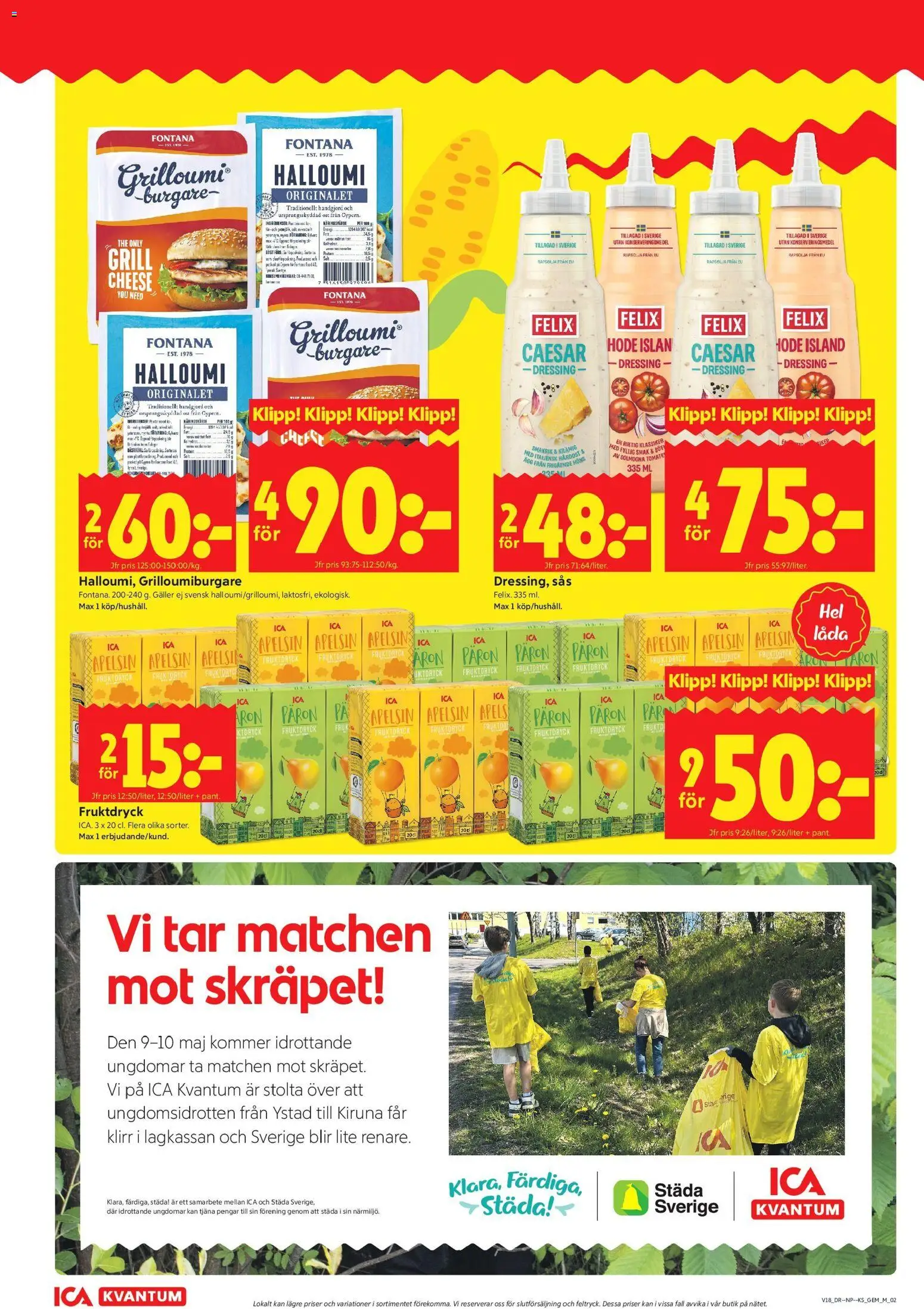 ICA Kvantum reklamblad aktuell från 27.04.2026 | Sida: 2 | Produkter: Galler, Halloumi, Rapsolja, Apelsin