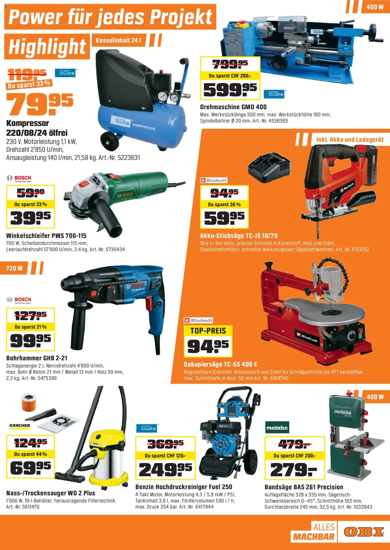 OBI - Alles machbar mit OBI. – gültig ab 15.11.2025 | Seite: 11 | Produkte: Arbeitstisch, Ladegerät, Bosch