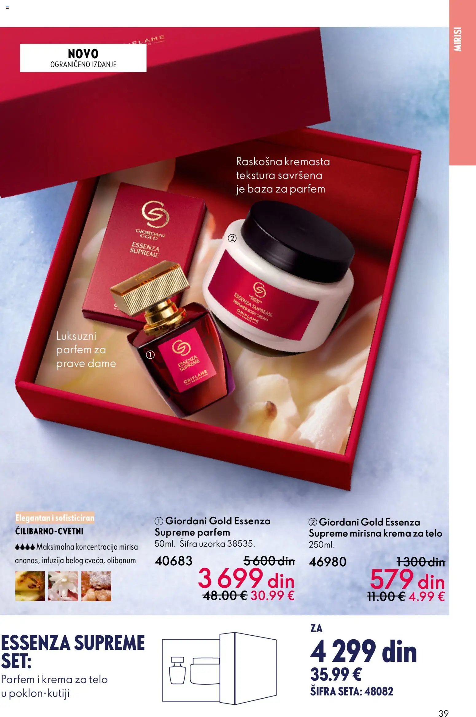 Oriflame katalog - važi od 19.11.2025 | Strana: 39 | Proizvode: Parfem, Krema, Krema za telo