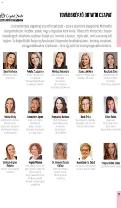 Crystal Nails Oktatási kézikönyv 2025 ősz - amely érvényes a következő dátumtól: 07.09.2025 | Oldal: 13 | Termékek: Virag, Párizsi