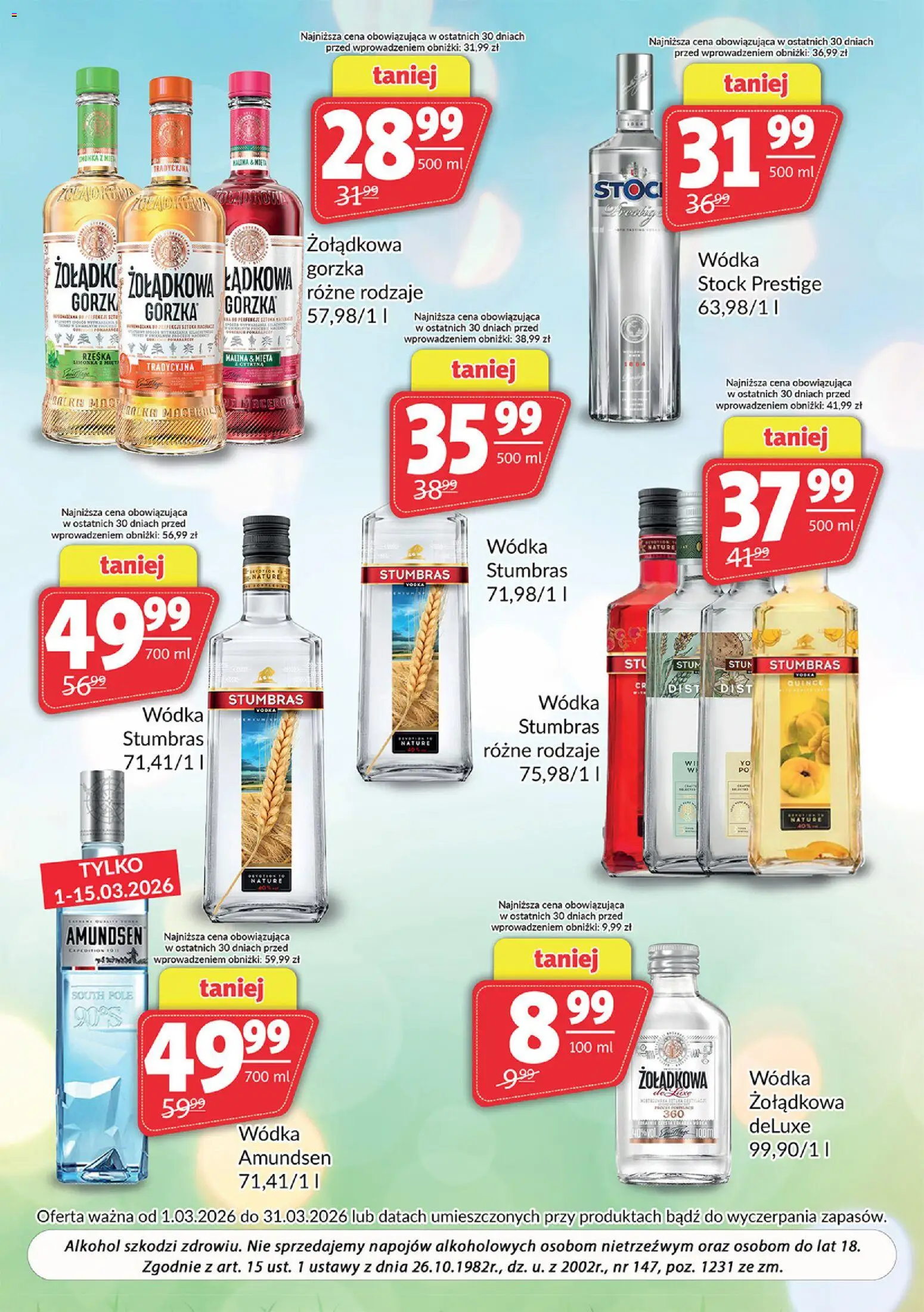 Prim Market gazetka - Oferta alkoholowa od 01.03.2026 | Strona: 3 | Produkty: Mięta, Wódka Stumbras, Alkohol, Wódka