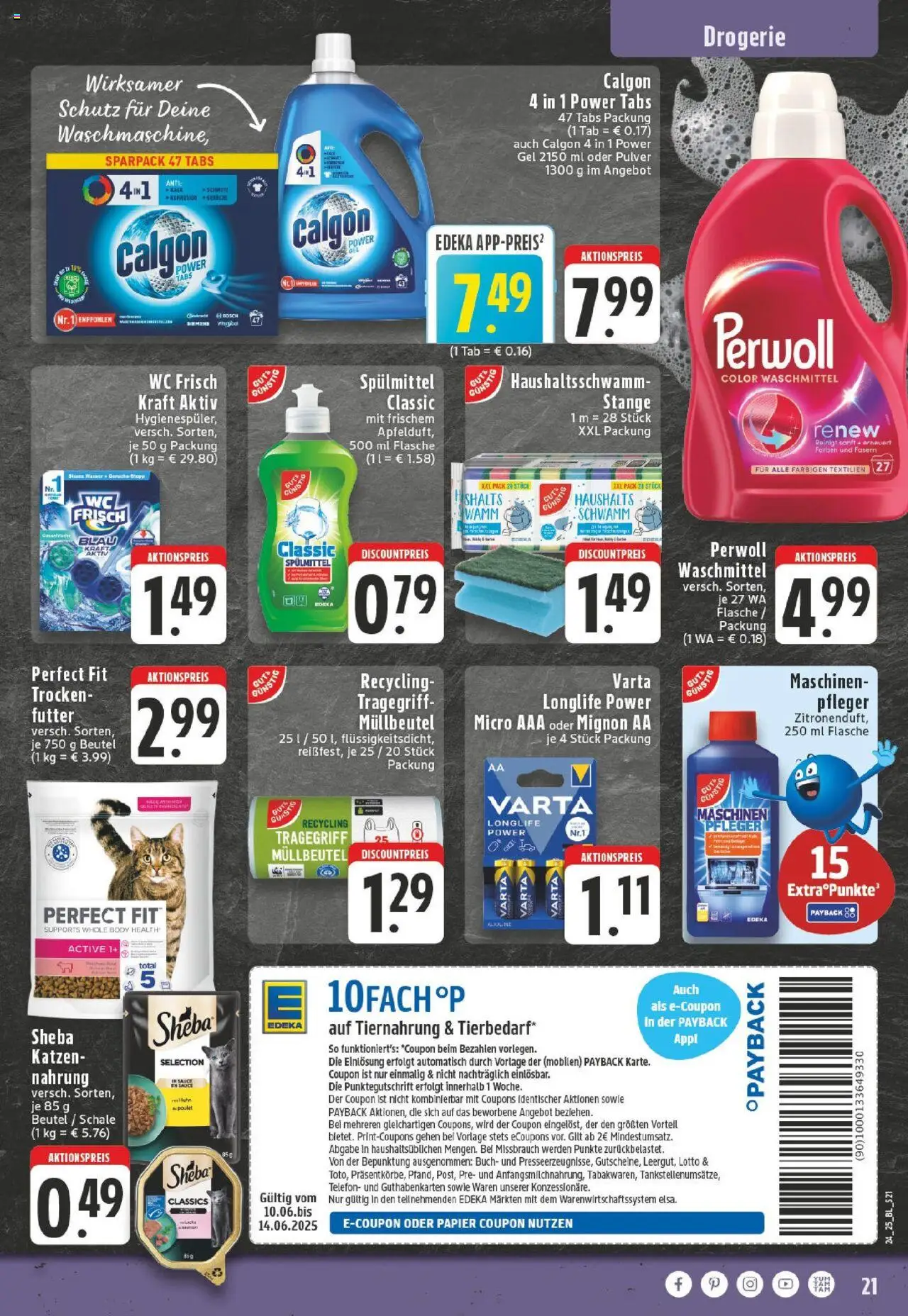Edeka prospekt Schwerte - Holzen	 - gültig ab dem 08.06.2025 | Seite: 21 | Produkte: Wasser, Waschmittel, Wc frisch, Telefon