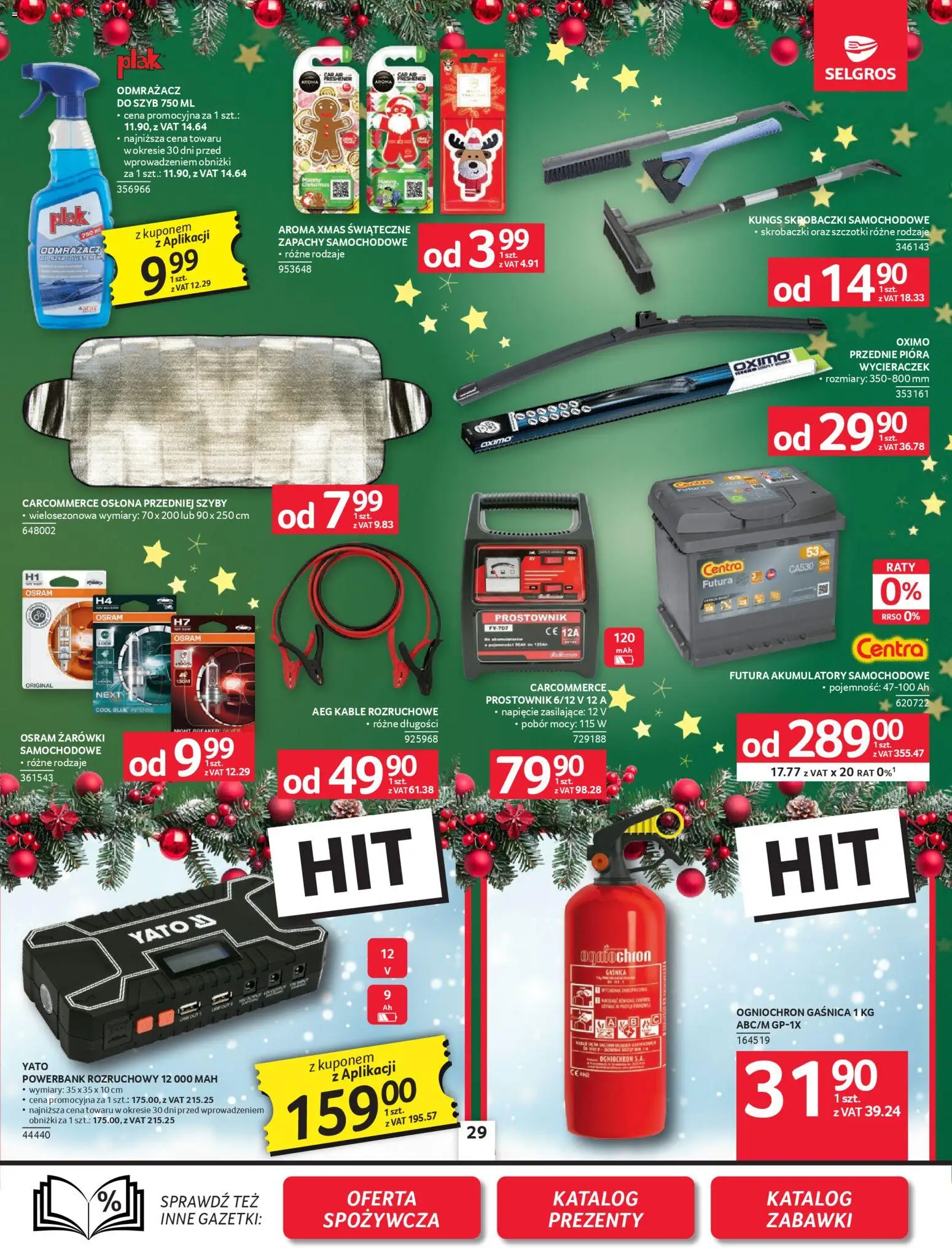 Selgros cash&carry Gazetka - Oferta przemysłowa od 04.12.2025 | Strona: 31 | Produkty: Gaśnica, Prostownik, Żarówki, Kable rozruchowe