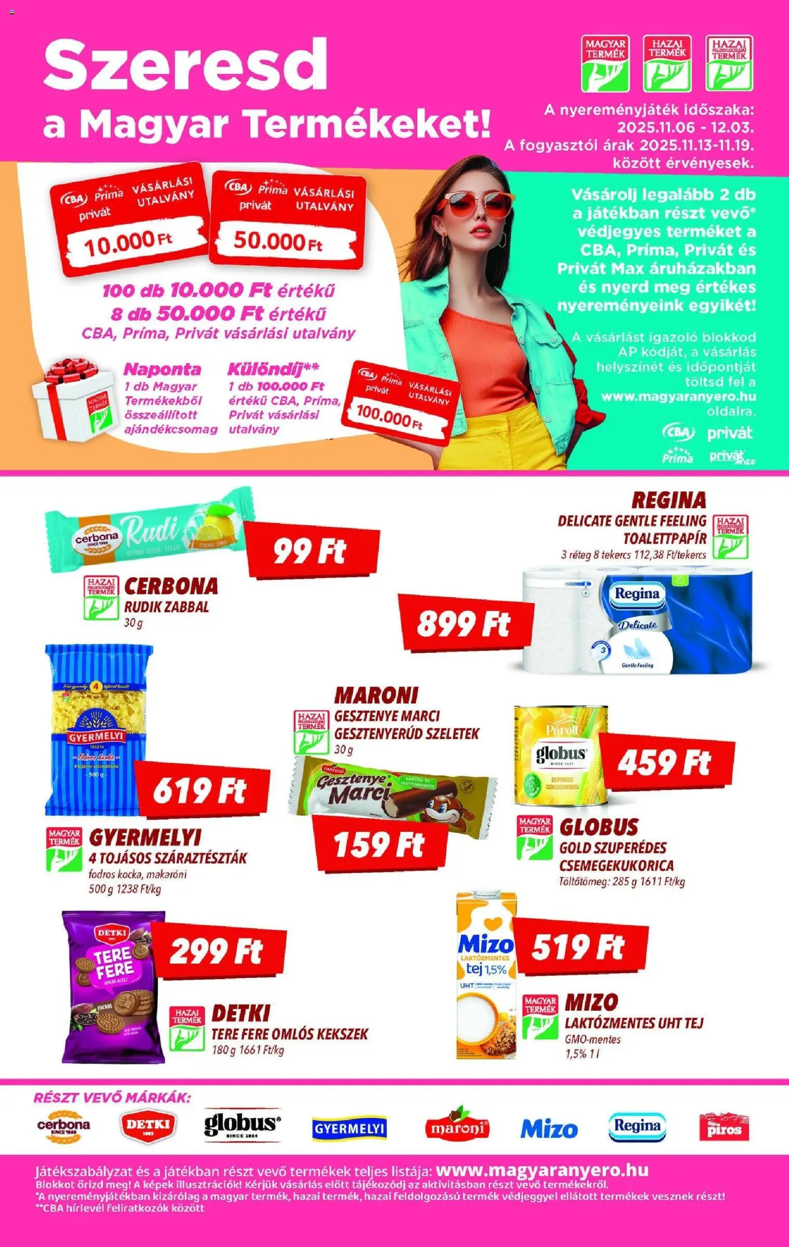 CBA akciós ujság - amely érvényes a következő dátumtól: 13.11.2025 | Oldal: 4 | Termékek: Csemegekukorica, Tej, Tészta, Kekszek