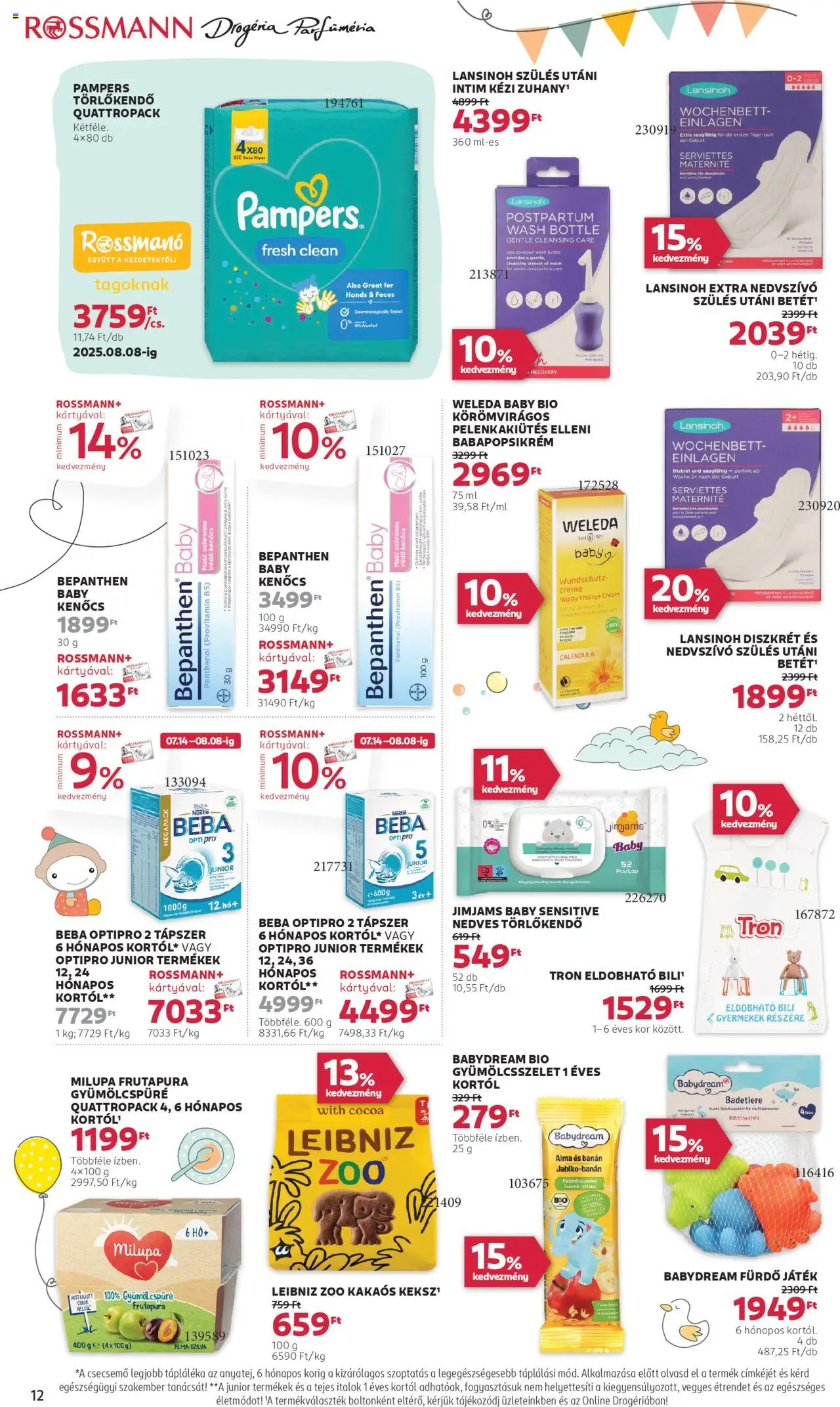Rossmann akciós ujság - amely érvényes a következő dátumtól: 28.07.2025 | Oldal: 14 | Termékek: Törlőkendő, Nedves törlőkendő, Alma, Banán