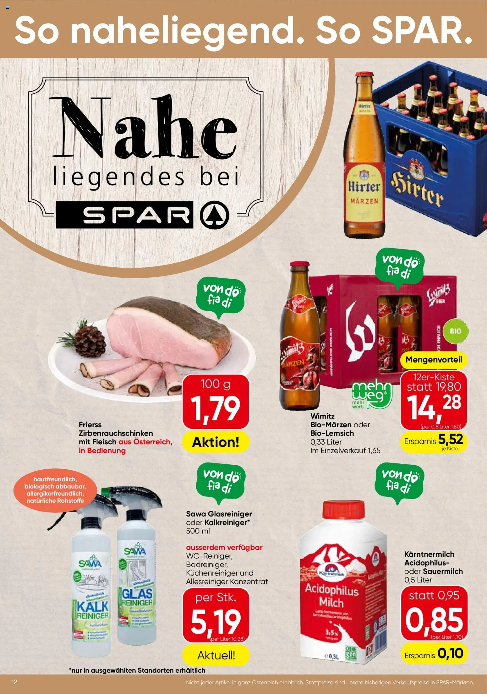Spar Flugblatt - Kärnten gültig ab 05.03.2026 | Seite: 12 | Produkte: Milch
