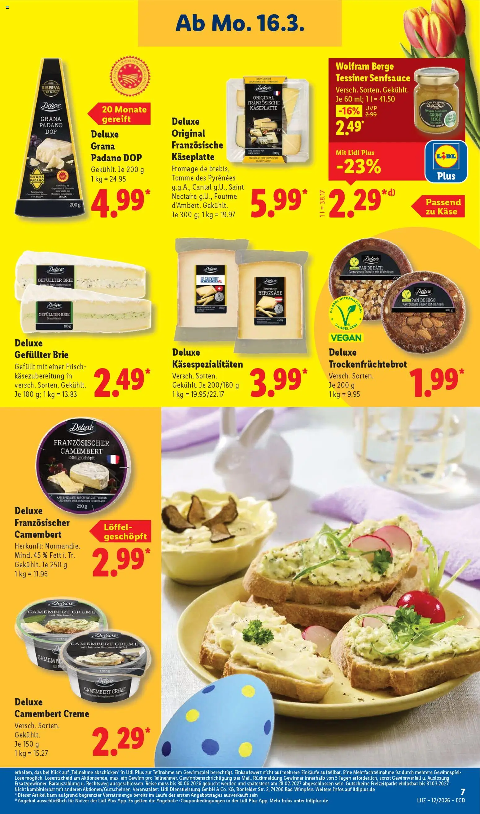 Lidl Prospekt – gültig ab 16.03.2026 | Seite: 13 | Produkte: Käse, Bad, Mandeln, Creme