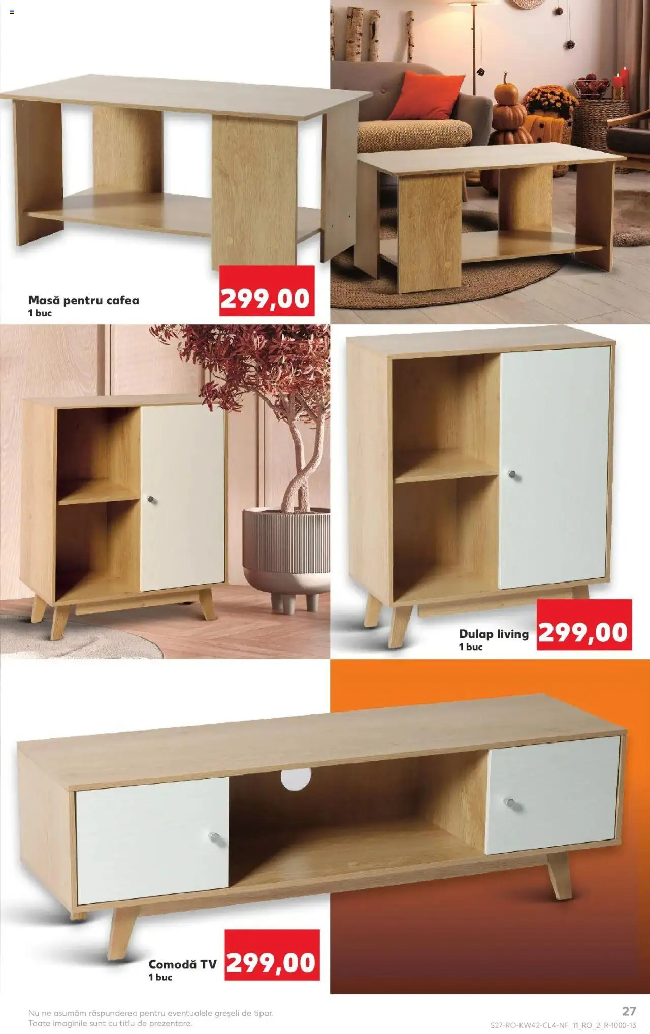 Noul catalog Kaufland – valabil de la 15.10.2025 | Pagină: 27 | Produse: Masă, Comodă, Cafea