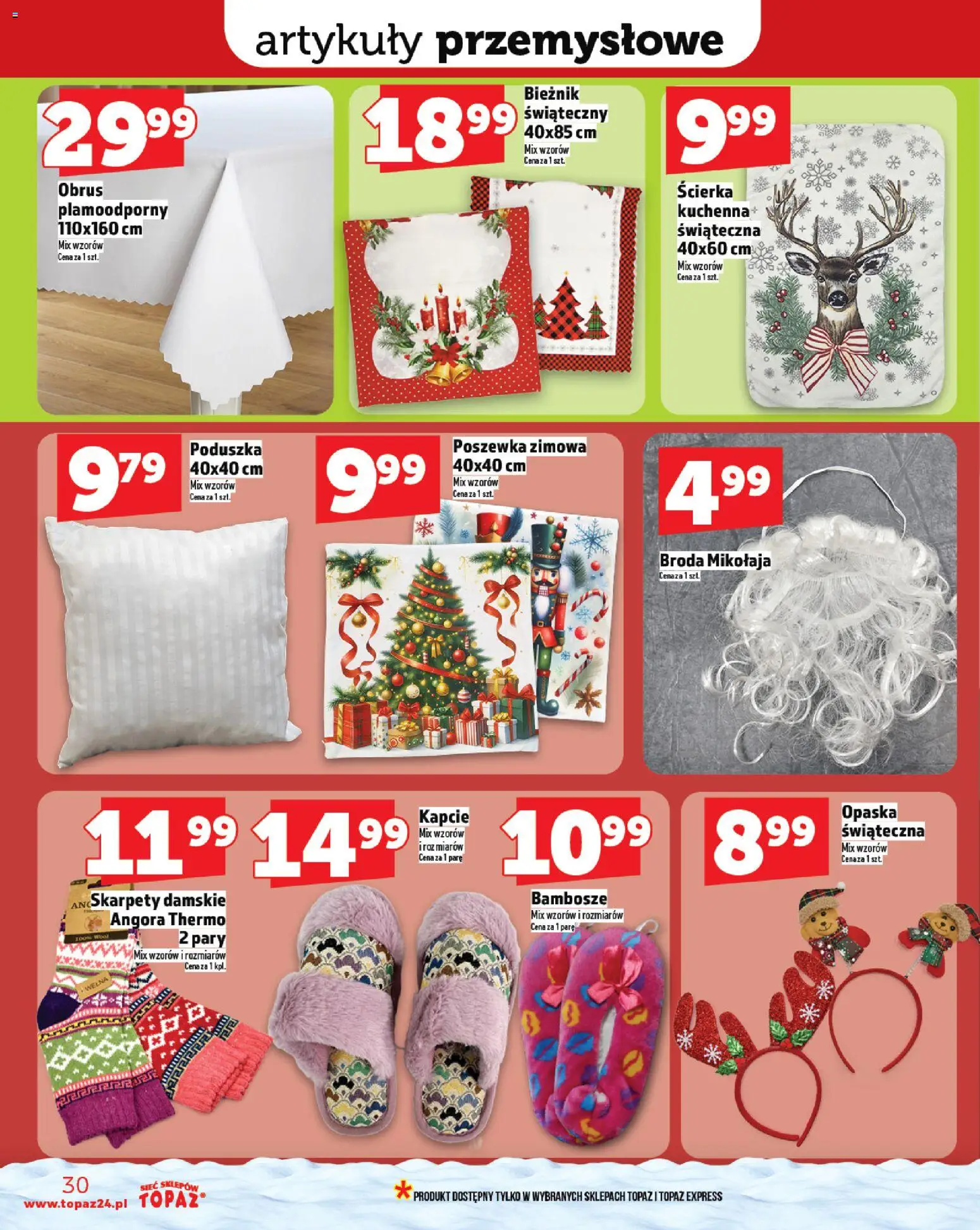 Topaz Black Friday od 27.11.2025 | Strona: 30 | Produkty: Skarpety damskie, Kapcie, Poduszka, Róż