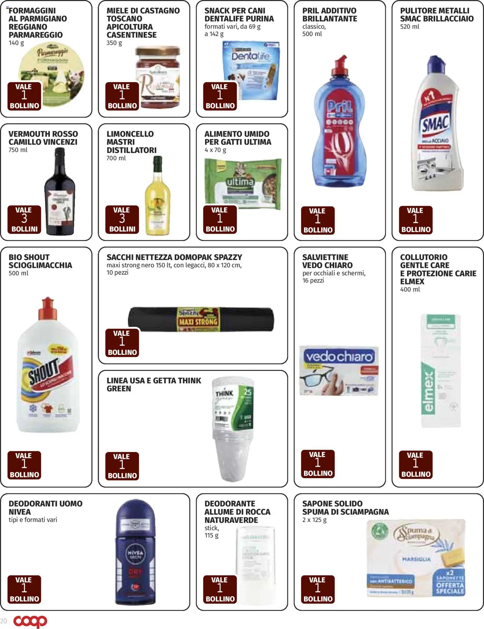 Volantino COOP del 08.01.2026 | Pagina: 20 | Prodotti: Sapone, Collutorio, Limoncello, Parmigiano