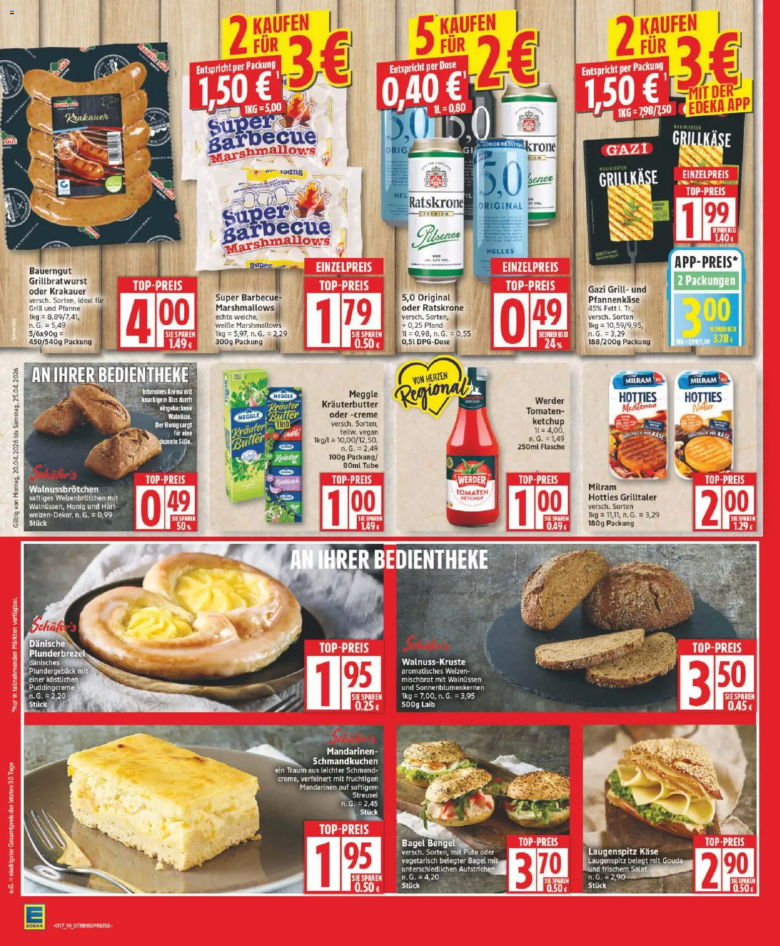 Edeka Prospekt 	 – gültig ab 20.04.2026 | Seite: 10 | Produkte: Grill, Creme, Bauerngut, Meggle butter