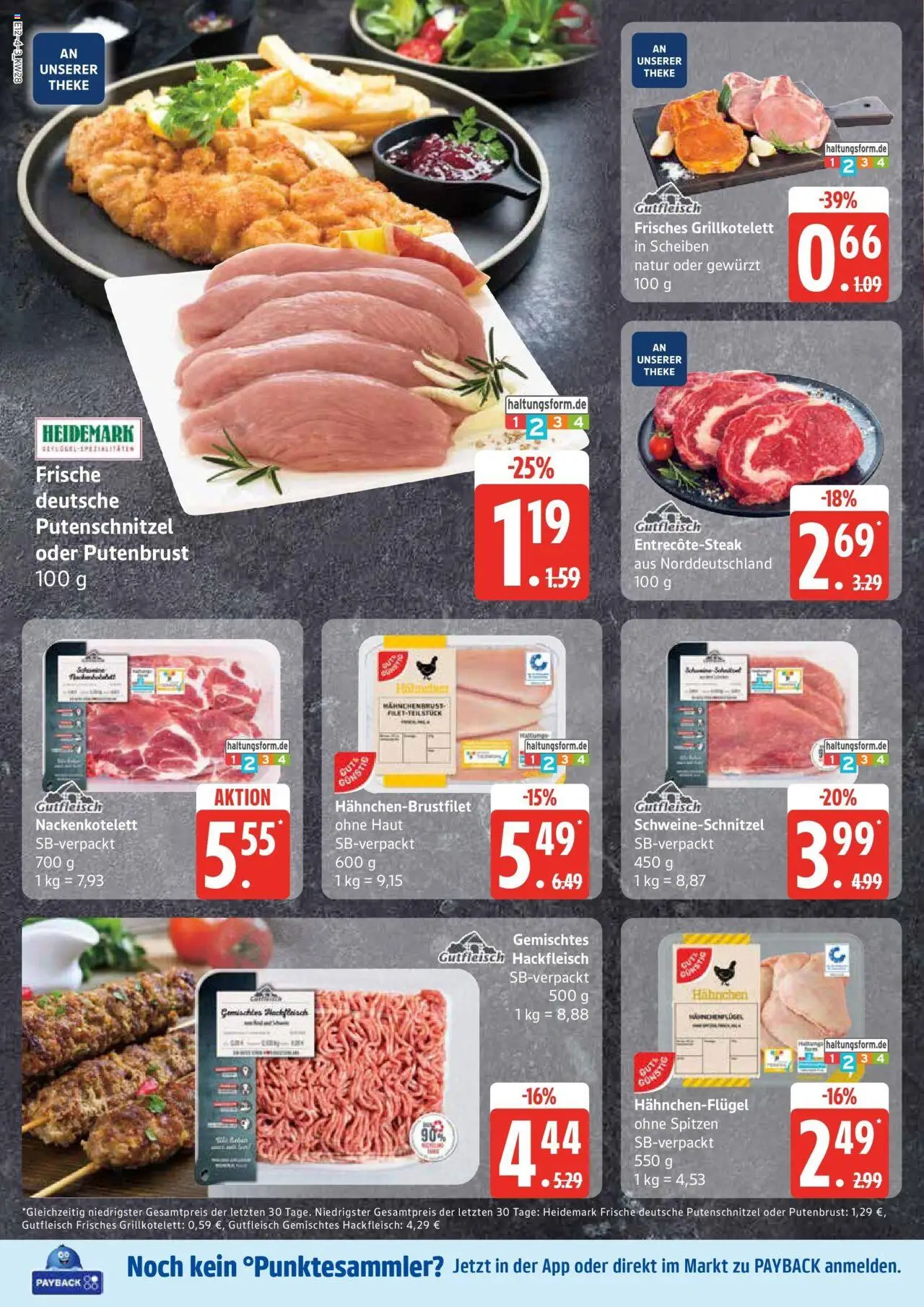 Edeka prospekt Ammersbek	 - gültig ab dem 06.07.2025 | Seite: 4 | Produkte: Schnitzel, Putenschnitzel, Steak, Hahnchenbrust