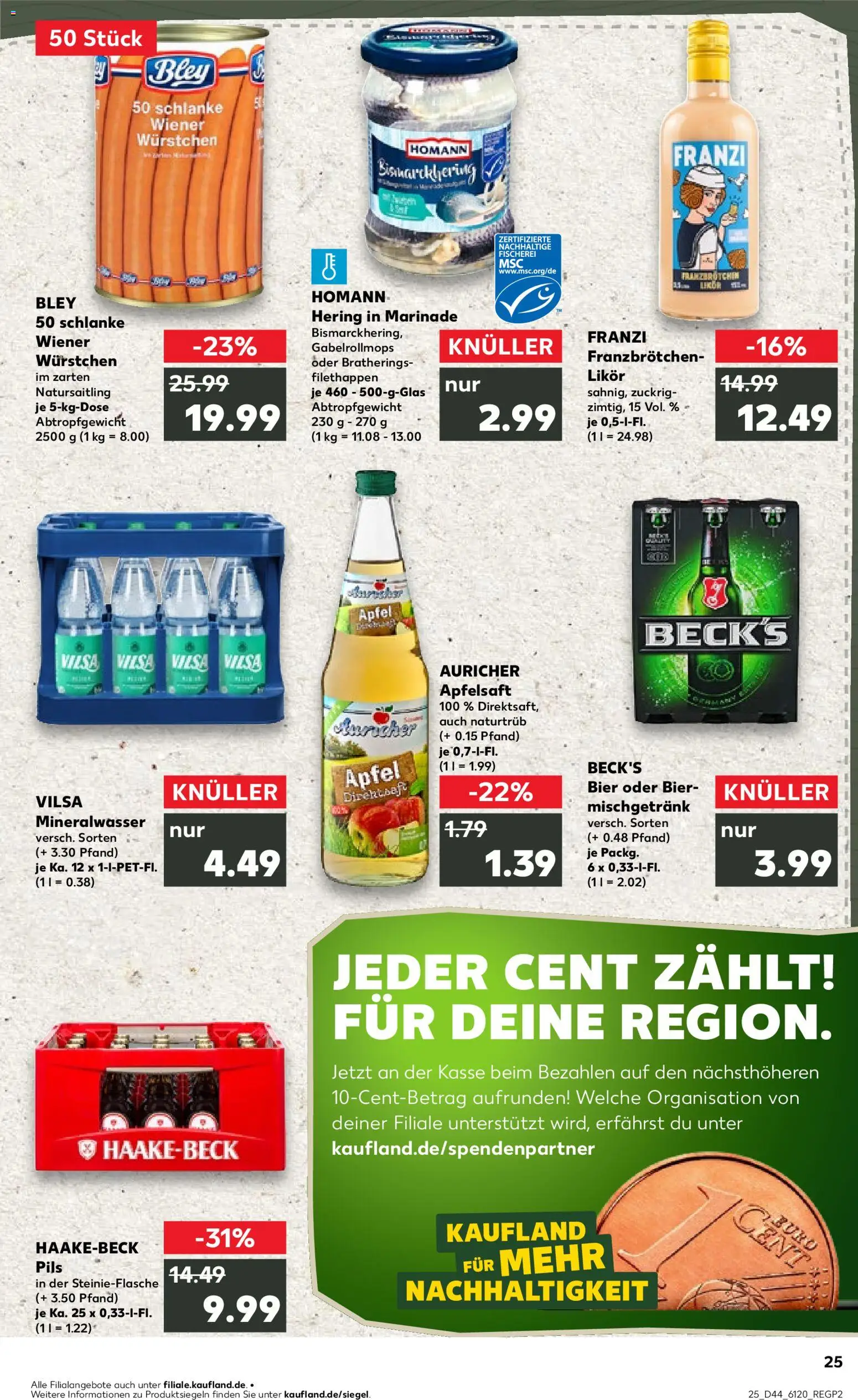 Kaufland prospekt Bremen	 – gültig ab 30.10.2025 | Seite: 25 | Produkte: Bier, Apfelsaft, Mineralwasser, Apple