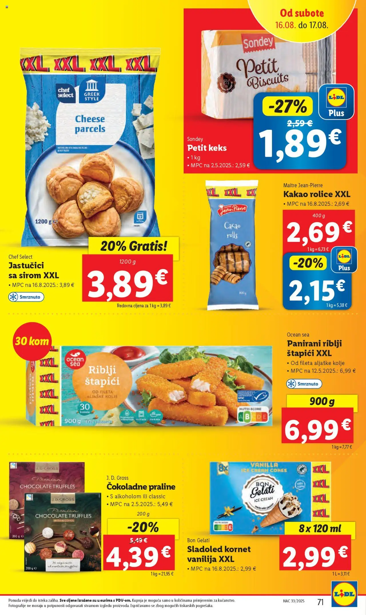 Lidl katalog | vrijedi od 11.08.2025 | Stranica: 71 | Proizvodi: Feta, Keks, Štapići, Kakao