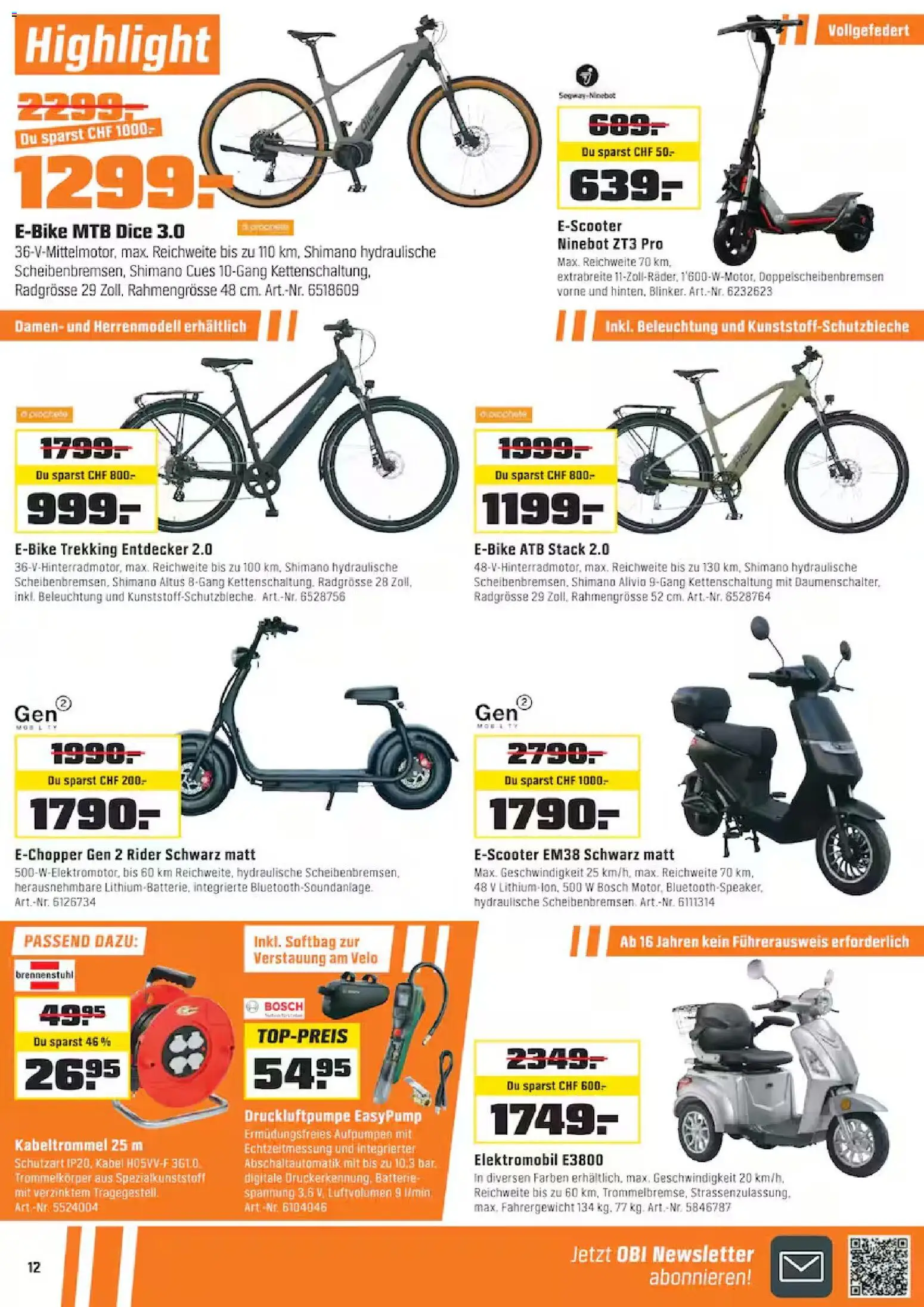 OBI aktionen – gültig ab 18.03.2026 | Seite: 12 | Produkte: Batterie, Kabel, Bosch