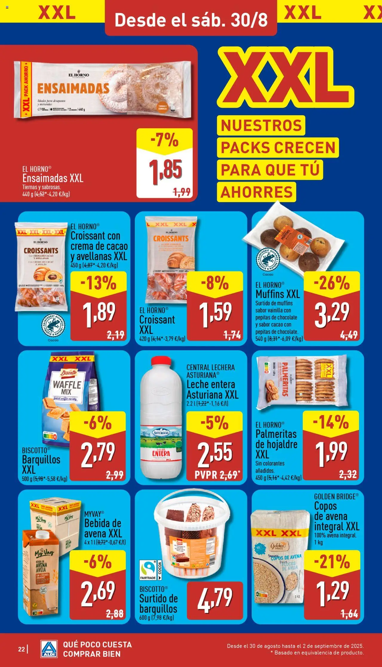 Aldi folleto Península │ válido desde el 25.08.2025 | Página: 22 | Productos: El horno, Chocolate, Crema, Horno