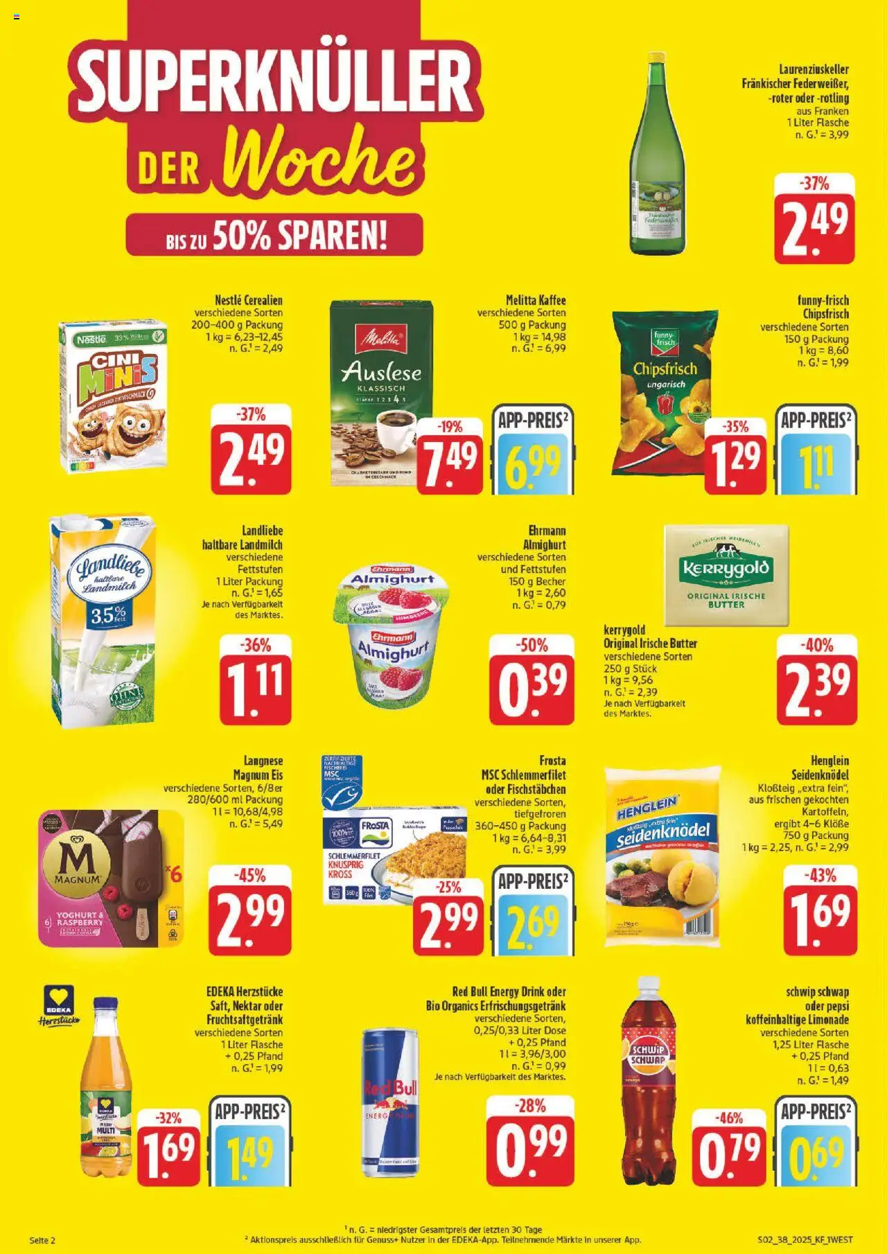 nah & gut Prospekt 	 – gültig ab 15.09.2025 | Seite: 2 | Produkte: Melitta, Melitta kaffee, Limonade, Fischstabchen