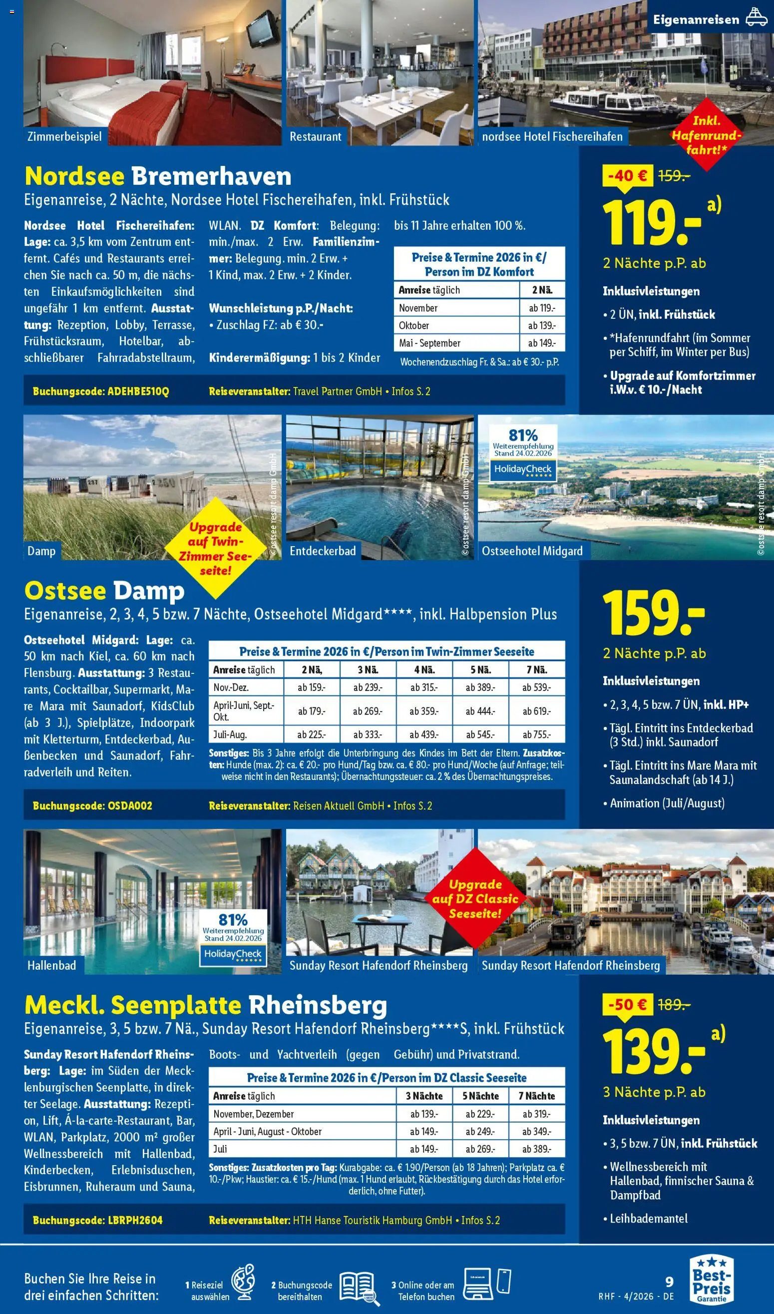 Lidl Reisen Prospekt 	 – gültig ab 28.03.2026 | Seite: 9 | Produkte: HP, Bett, Telefon