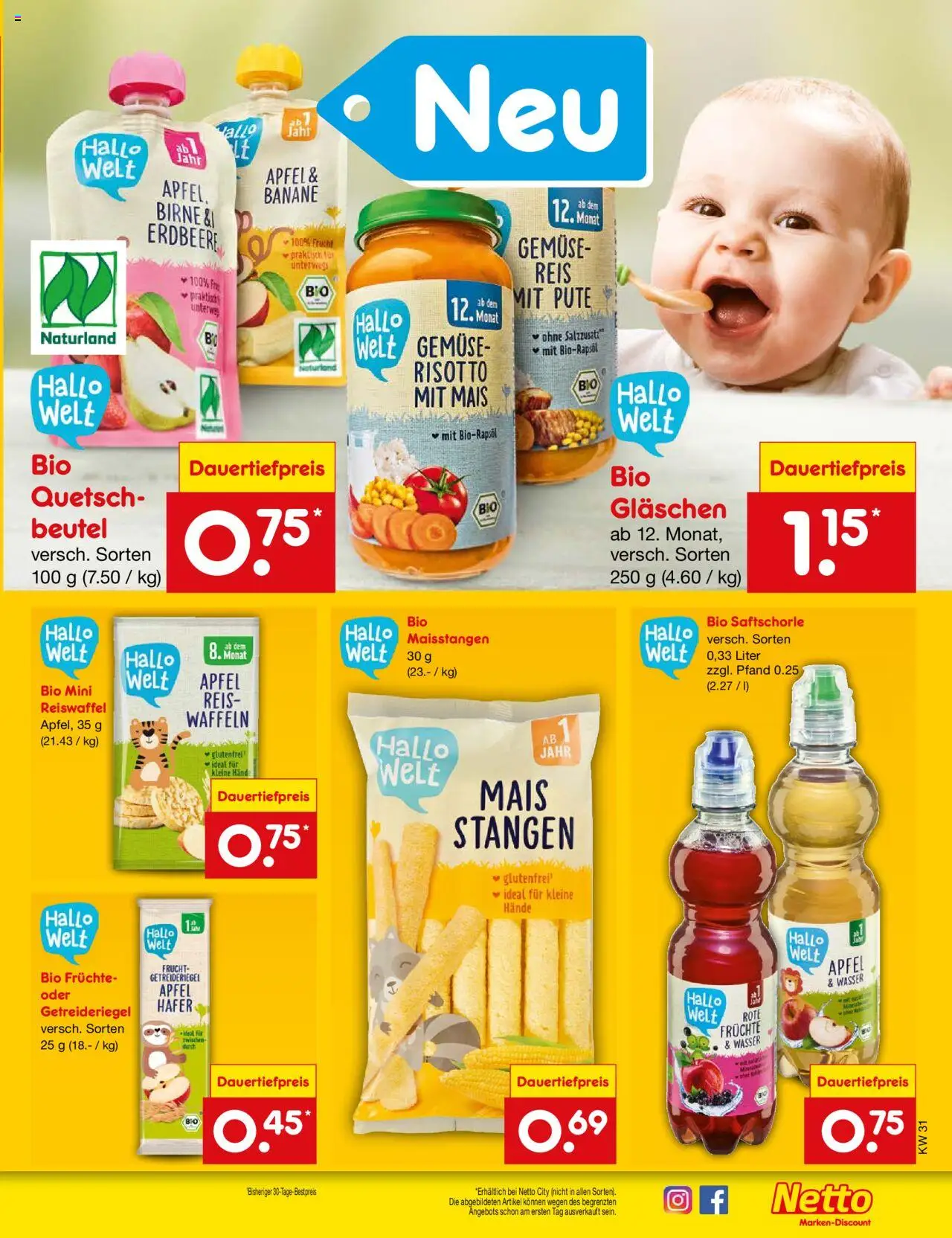 Netto Marken-Discount Prospekt 	 - gültig ab dem 28.07.2025 | Seite: 7 | Produkte: Waffeln, Gemüse, Birne, Reis