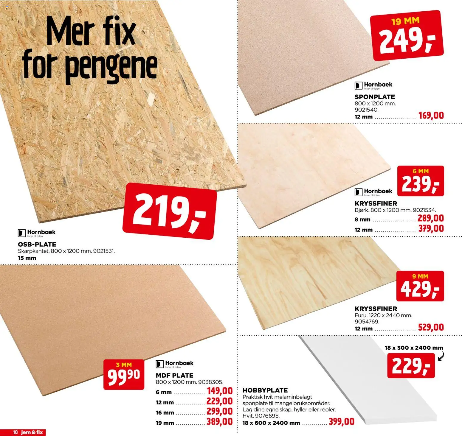 {H1} | Side: 10 | Produkter: Plate