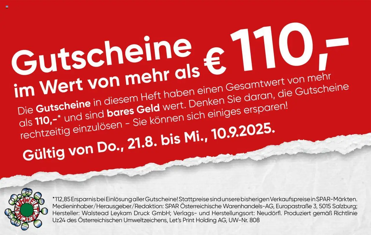 Spar Gutscheinheft - Tirol gültig ab 21.08.2025 | Seite: 2