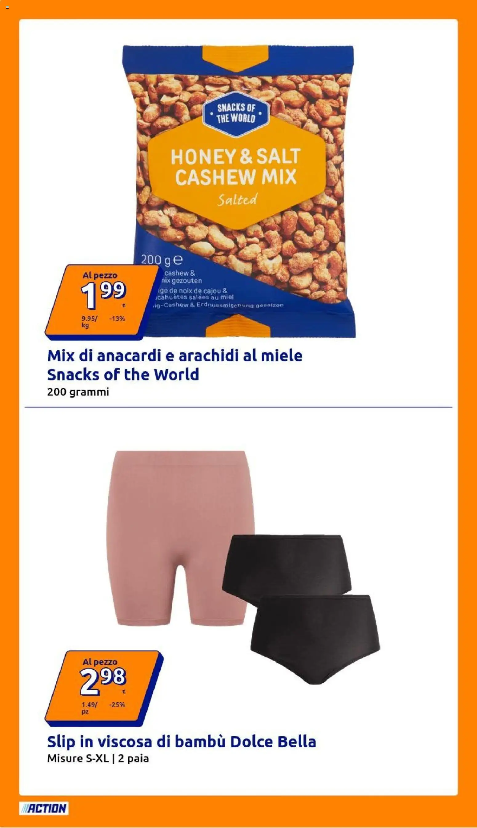 Volantino Action del 08.04.2026 | Pagina: 20 | Prodotti: Anacardi, The, Arachidi, Miele