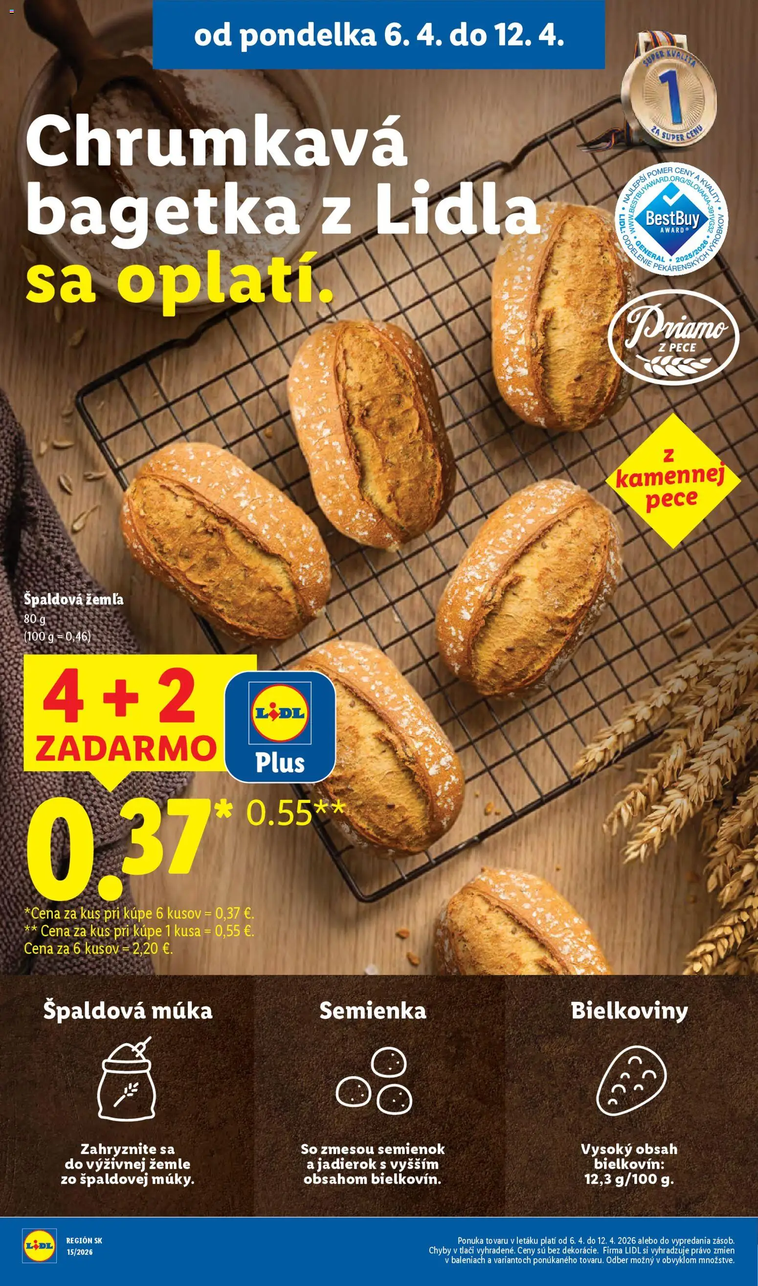 Nové Lidl akcie – leták je platný od 06.04.2026 | Strana: 14 | Produkty: Špaldová múka, Múka