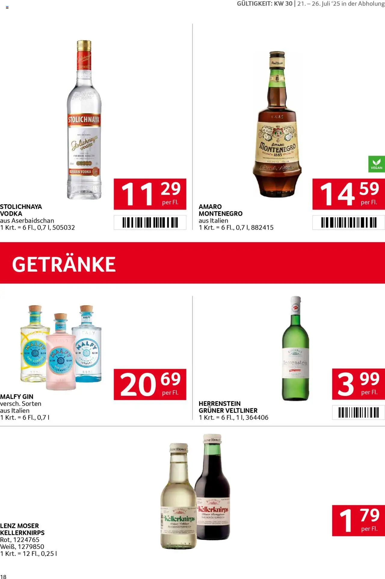 Transgourmet Flugblatt gültig ab 20.07.2025 | Seite: 18 | Produkte: Gin