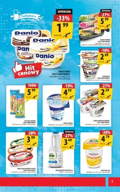 Pogląd oferty "Arhelan Gazetka" - ważna od 30.01.2026 | Strona: 7 | Produkty: Serek homogenizowany, Serek, Paluszki, Jogurt