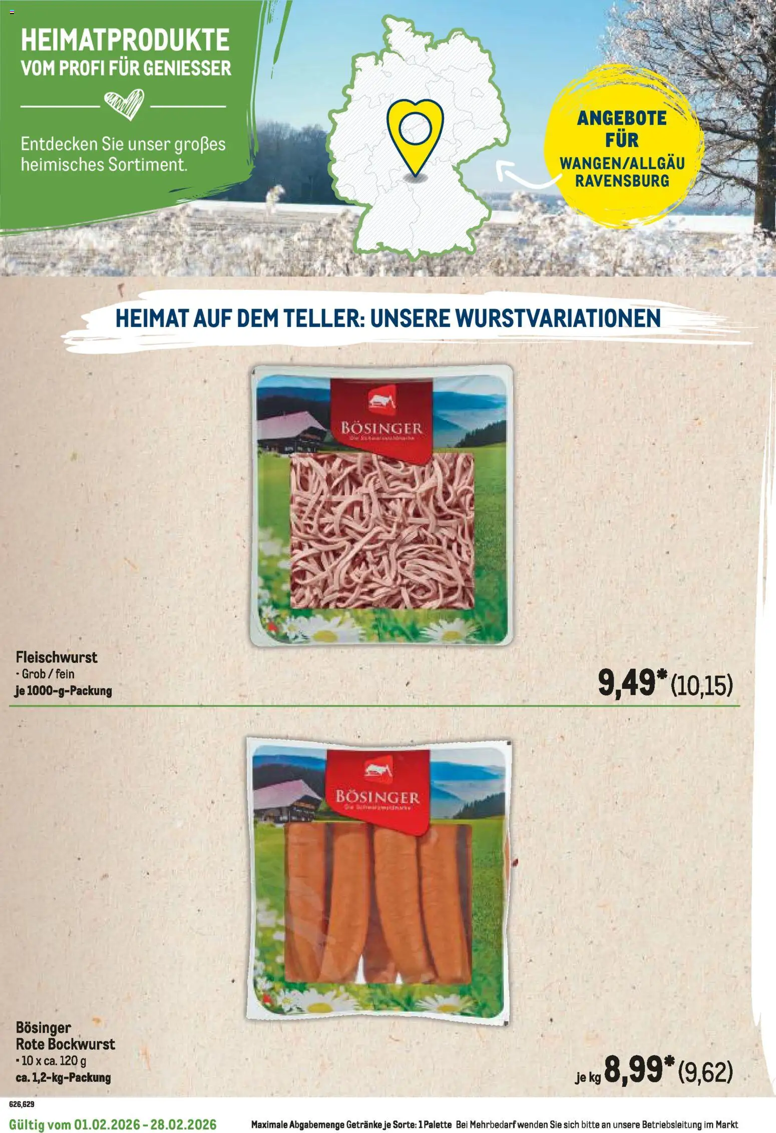 Metro Regionaler Flyer – gültig ab 01.02.2026 | Seite: 104 | Produkte: Bockwurst