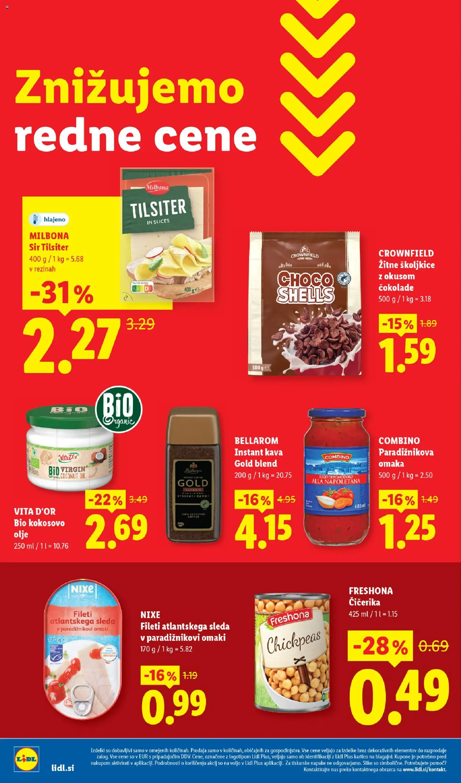 Novi Lidl katalog ponudbe – veljaven od 09.04.2026 | Stran: 18 | Izdelki: Instant kava, Sir, Olje, Omaka