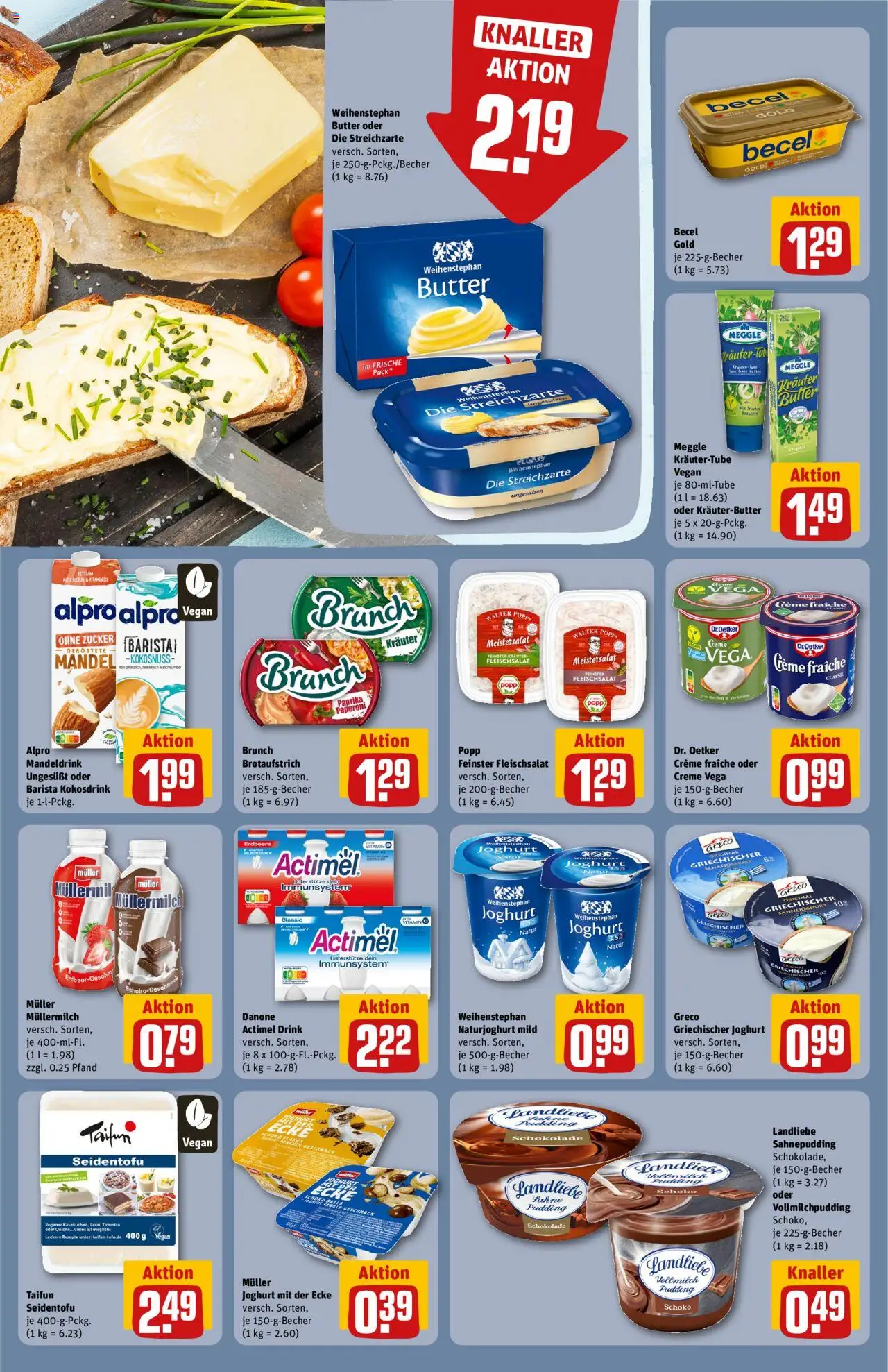 Rewe Prospekt 	 – gültig ab 29.09.2025 | Seite: 20 | Produkte: Schokolade, Pudding, Weihenstephan butter, Müllermilch