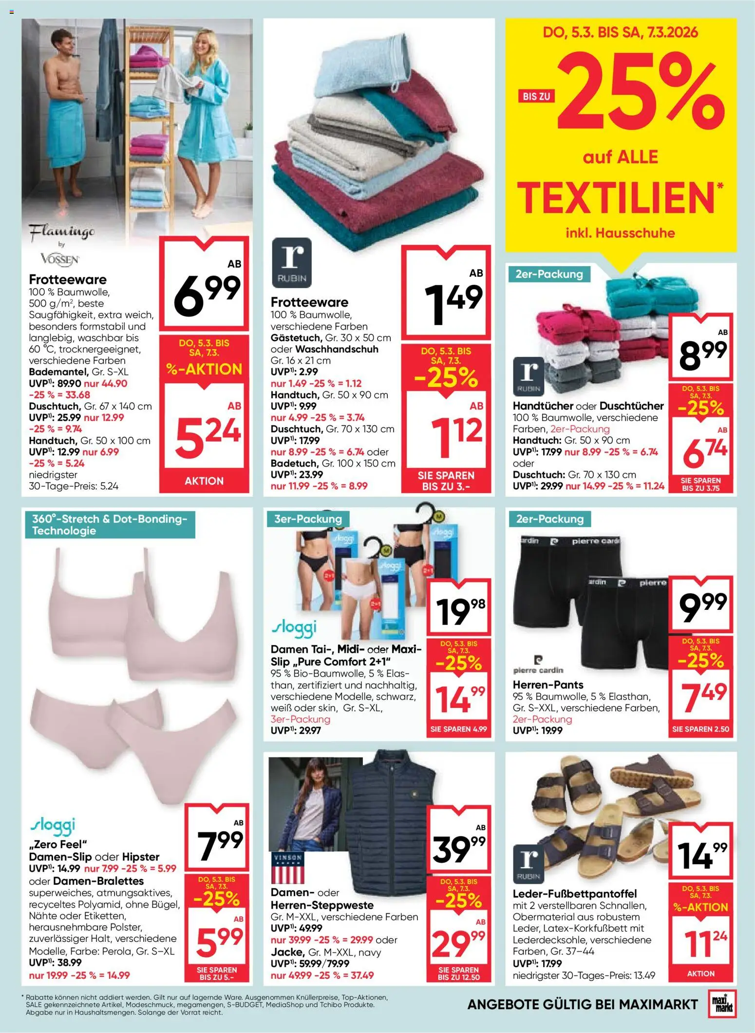 Maximarkt Flugblatt gültig ab 05.03.2026 | Seite: 21 | Produkte: Slip, Hausschuhe