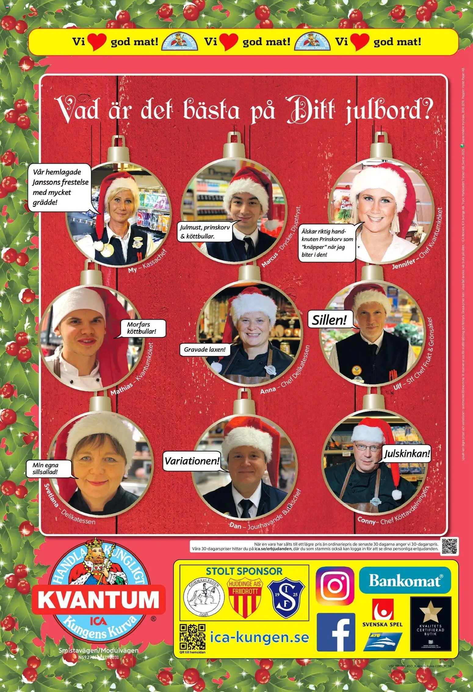ICA Kvantum reklamblad aktuell från 22.12.2025 | Sida: 12 | Produkter: Köttbullar, Papper, Spel, Grädde
