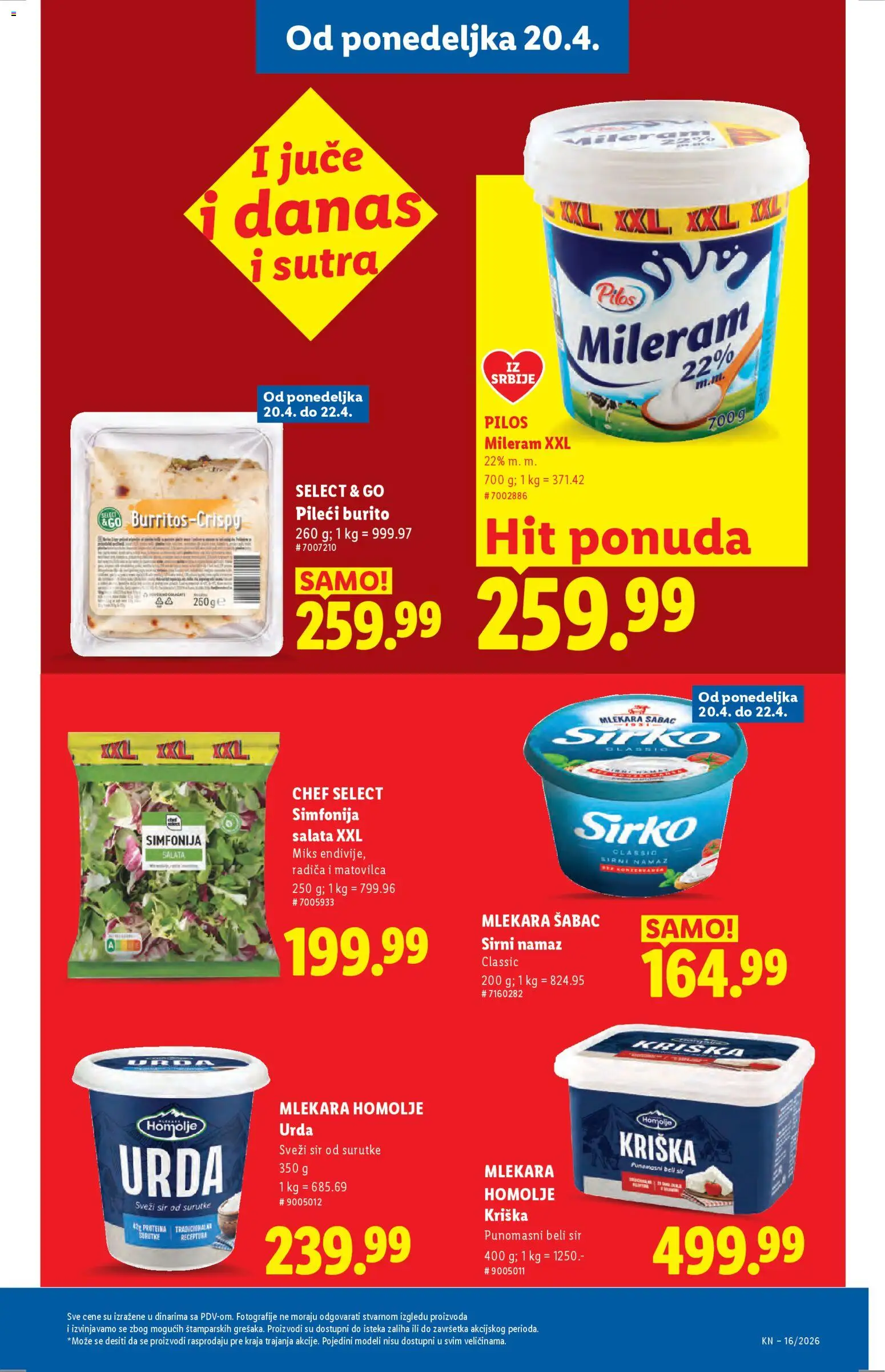 Lidl katalog - važi od 16.04.2026 | Strana: 89 | Proizvode: Salata, Sir