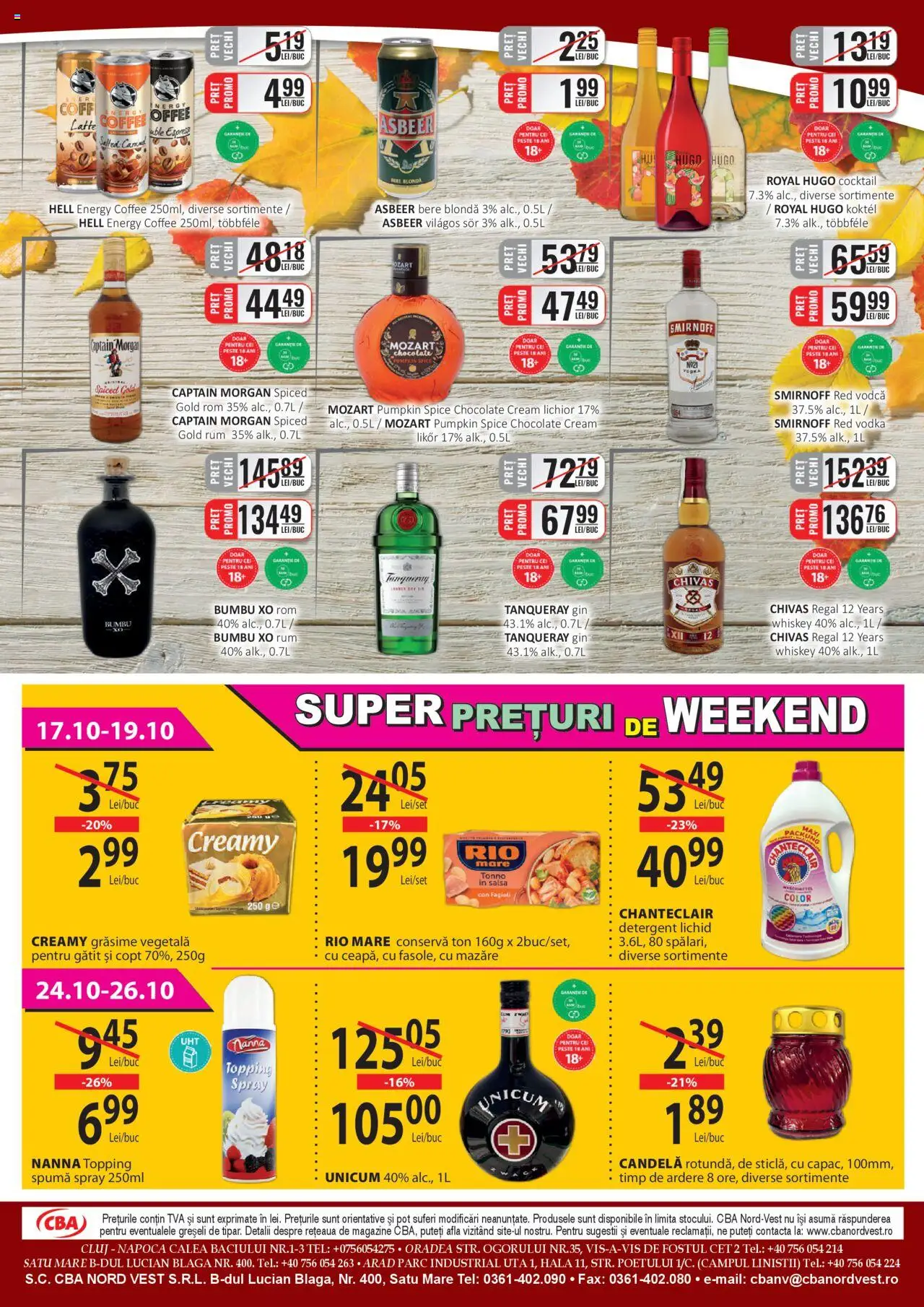 Noul catalog CBA – valabil de la 16.10.2025 | Pagină: 8 | Produse: Bere, Rom, Pește, Gin