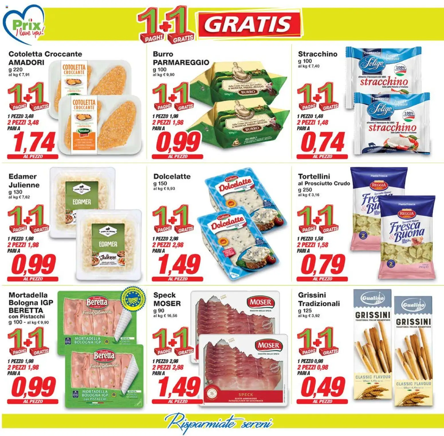 Volantino Prix del 07.11.2025 | Pagina: 2 | Prodotti: Prosciutto, Stracchino, Pistacchi, Grissini